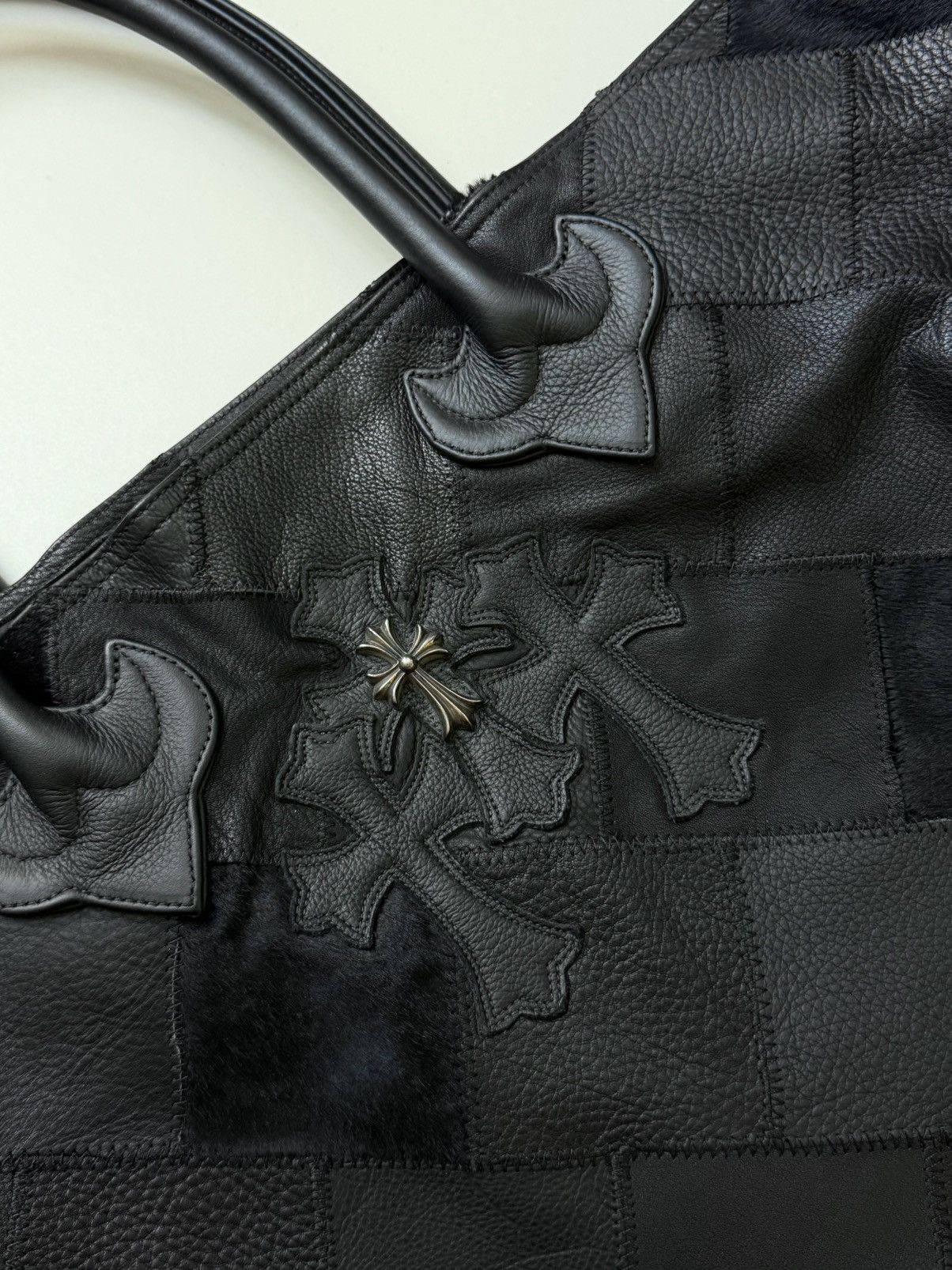 Chrome Hearts Cemetery Cross Patch Double Snap Tote Bag Size ONE SIZE - 11 Thumbnail