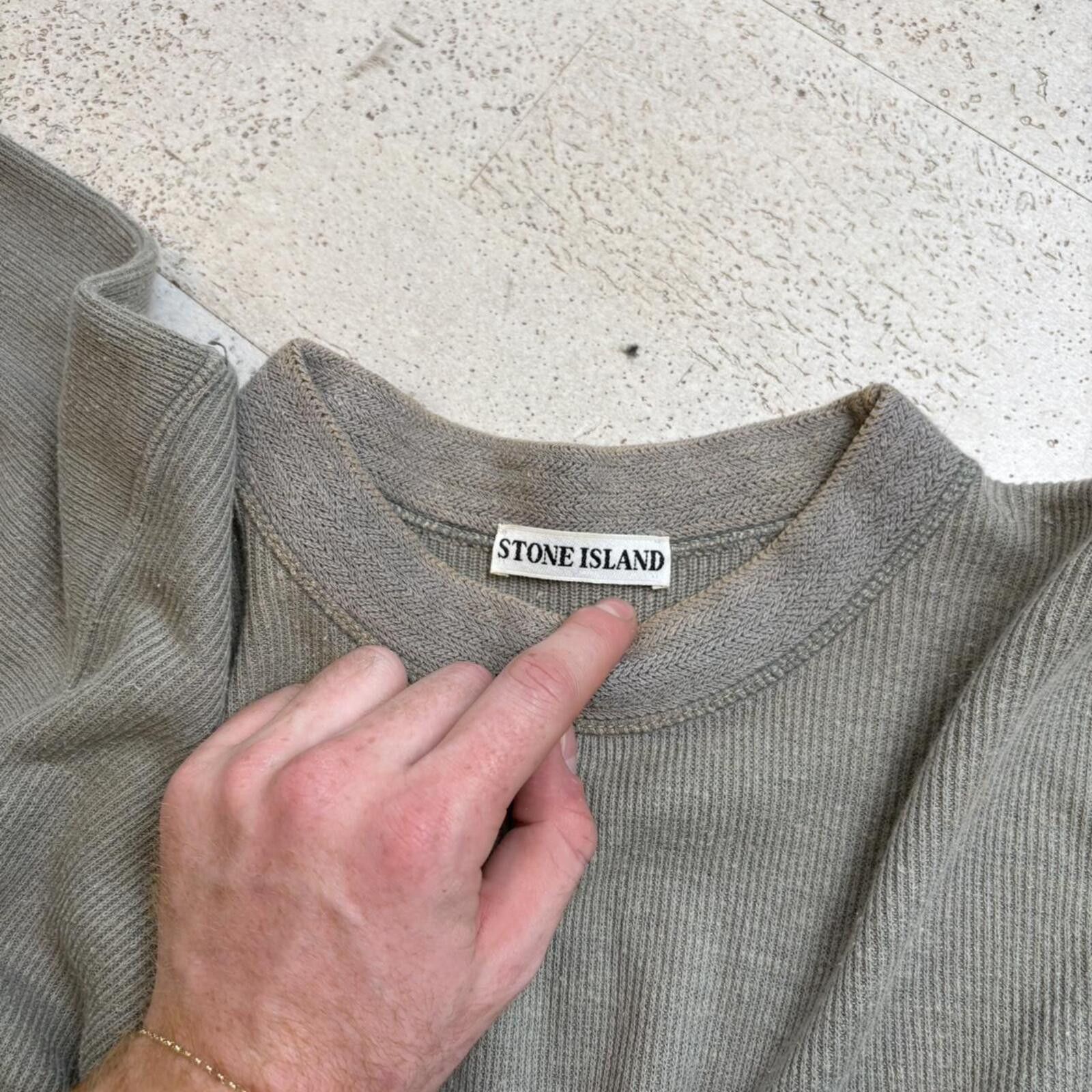 Stone Island 90’s Stone Island Ribbed Jumper (L) Size US L / EU 52-54 / 3 - 2 Thumbnail