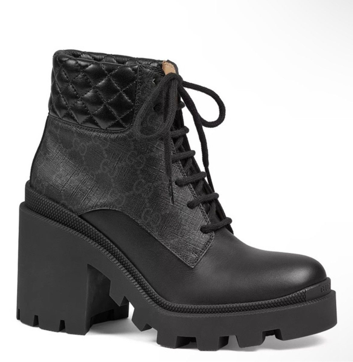 Gucci Gucci Women's GG Platform High Block Heel Ankle Boots Size US 5 / IT 35 - 1 Thumbnail