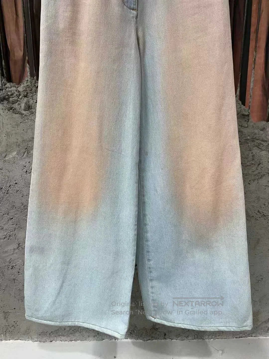 Chanel Chanel Orange Gradient Wide-Leg Jeans. Size 33" - 4 Thumbnail