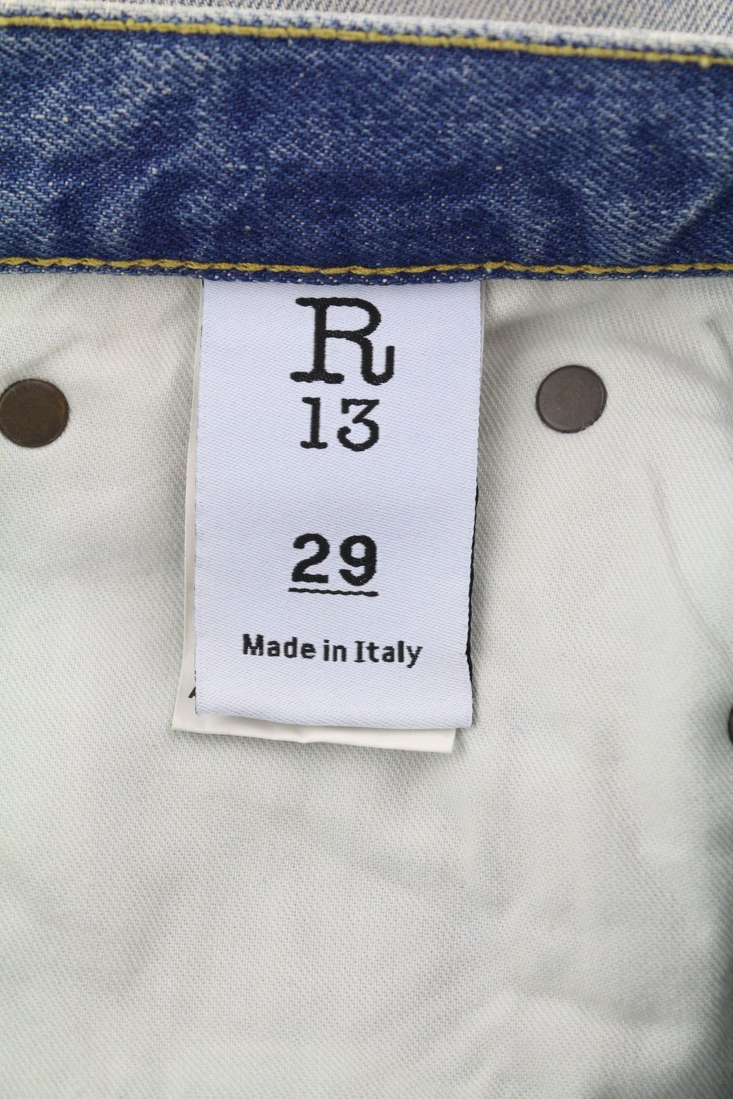 R13 D'ARCY LOOSE 29 Veiled Washed Faded Blue Logo 85446 Size US 29 - 8 Thumbnail