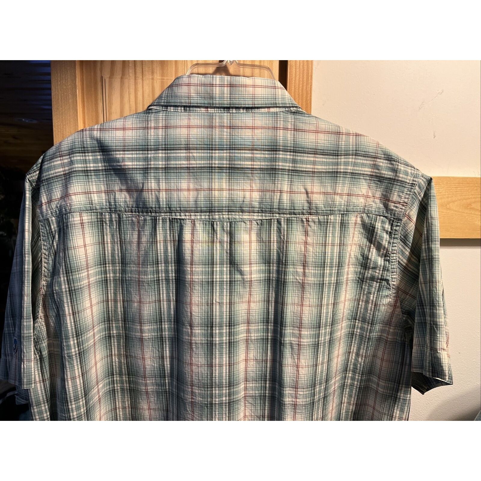 Kuhl Kuhl Men's L Blue Check SS Button Pocket Cotton Linen Shirt Size US L / EU 52-54 / 3 - 8 Thumbnail