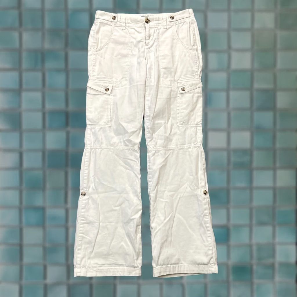 Banana Republic Banana Republic Pants Womens 6 Beige Martin-Fit Cargo Pockets Cotton Stretch Jeans/ pants? Size 28" / US 6 / IT 42 - 1 Thumbnail