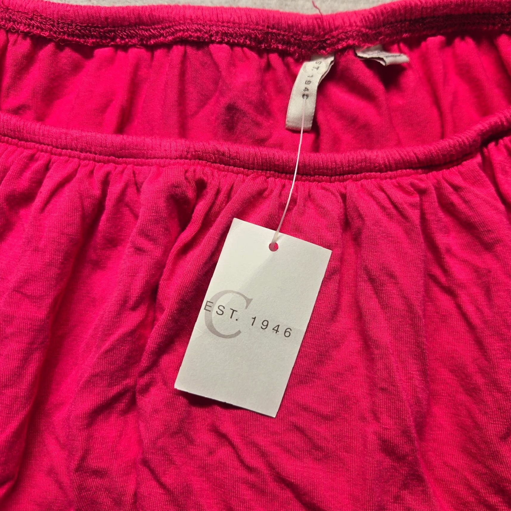 Pinko EST. 1946 Women's Shirt Pink Off The Shoulder 18/20 Plus Flutter Sleeve Paisley Blouse Tunic Regular Adult Women Size 3XL / US 20-22 - 4 Thumbnail