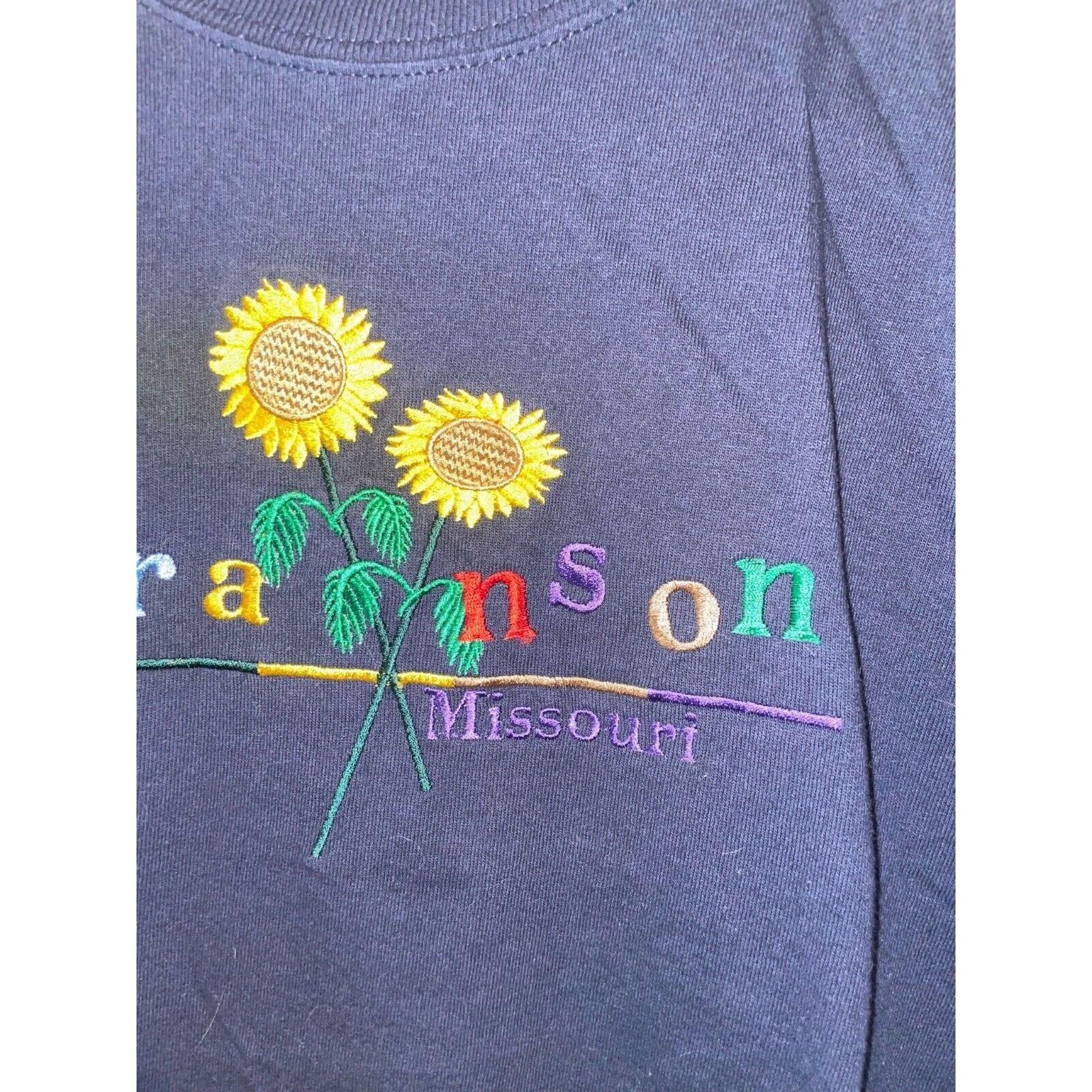 Jerzees Vintage Branson Shirt Missouri Sunflowers Tee Embroidery M Size US M / EU 48-50 / 2 - 4 Thumbnail