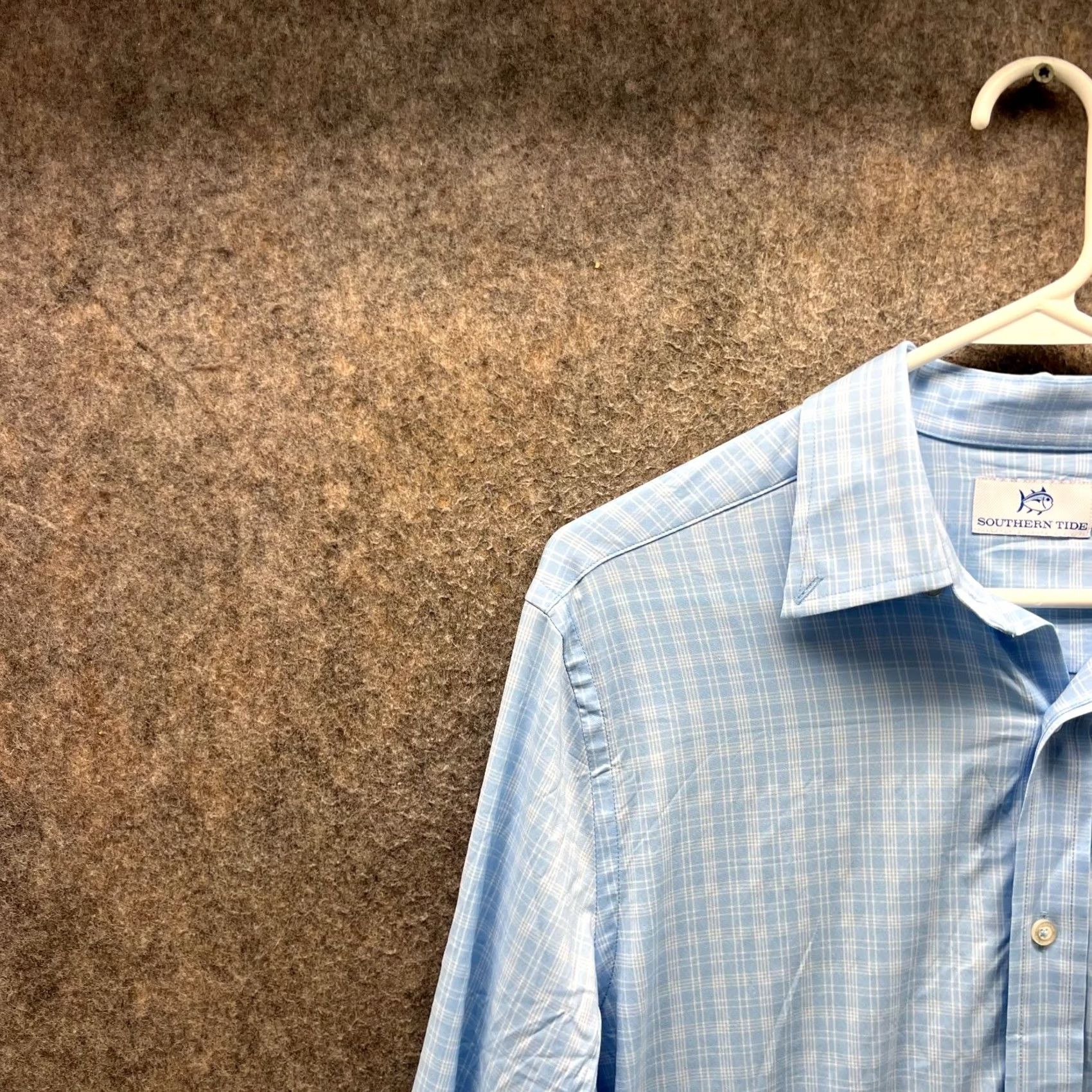 Southern Tide Southern Tide Shirt Mens Small Blue Button-Down Classic Stretch Plaid Knit Check Shirt Size US S / EU 44-46 / 1 - 7 Thumbnail