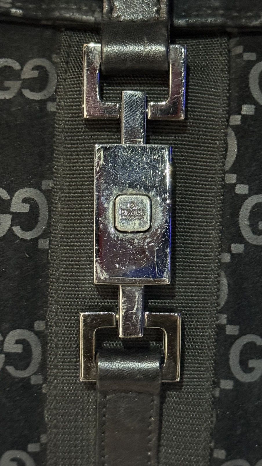 Gucci GUCCI Jackie / Backpack / Suede / Black / GG pattern Size ONE SIZE - 7 Thumbnail