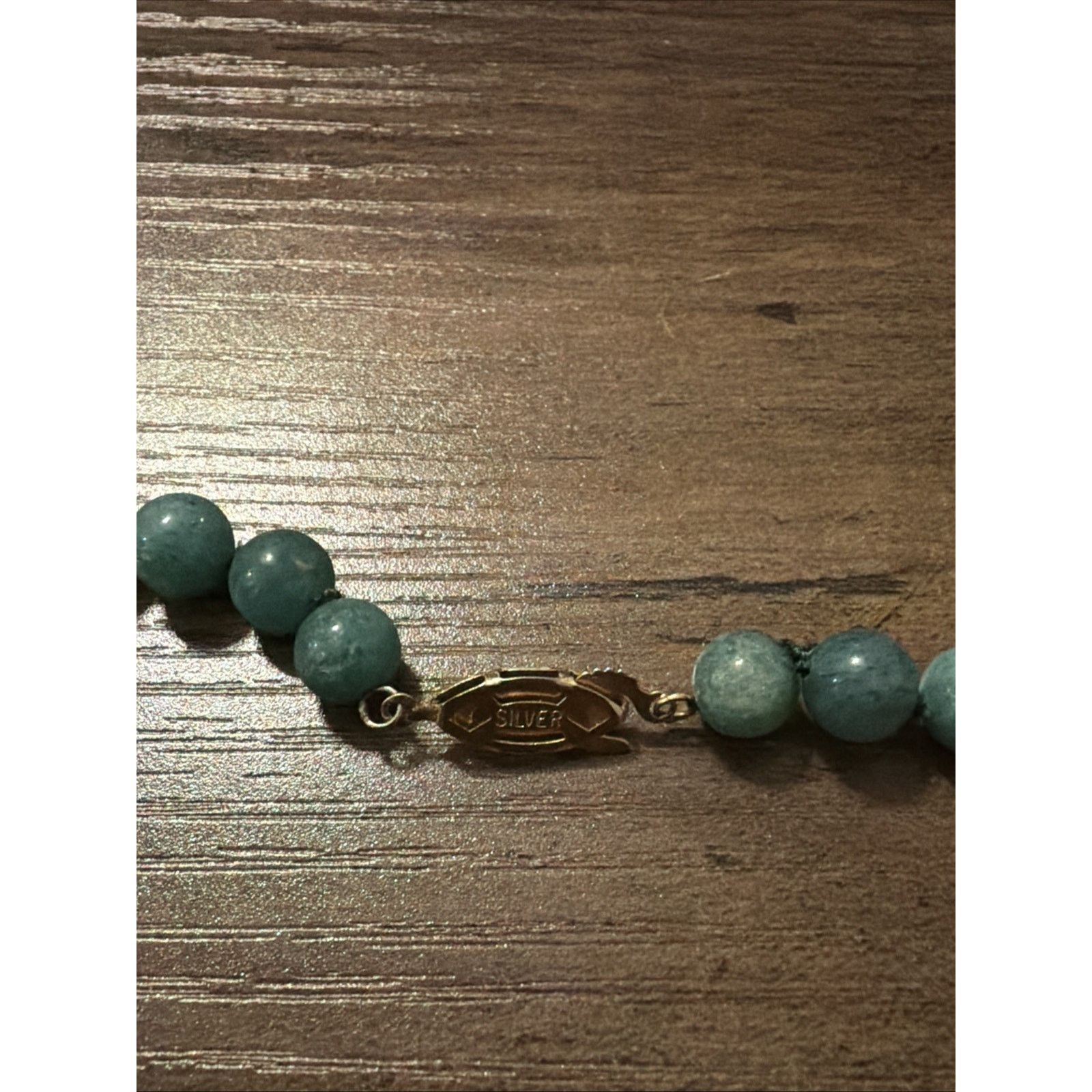 The Unbranded Brand Peruvian Turquoise Jade Beaded Necklace Sterling Silver Size ONE SIZE - 10 Thumbnail