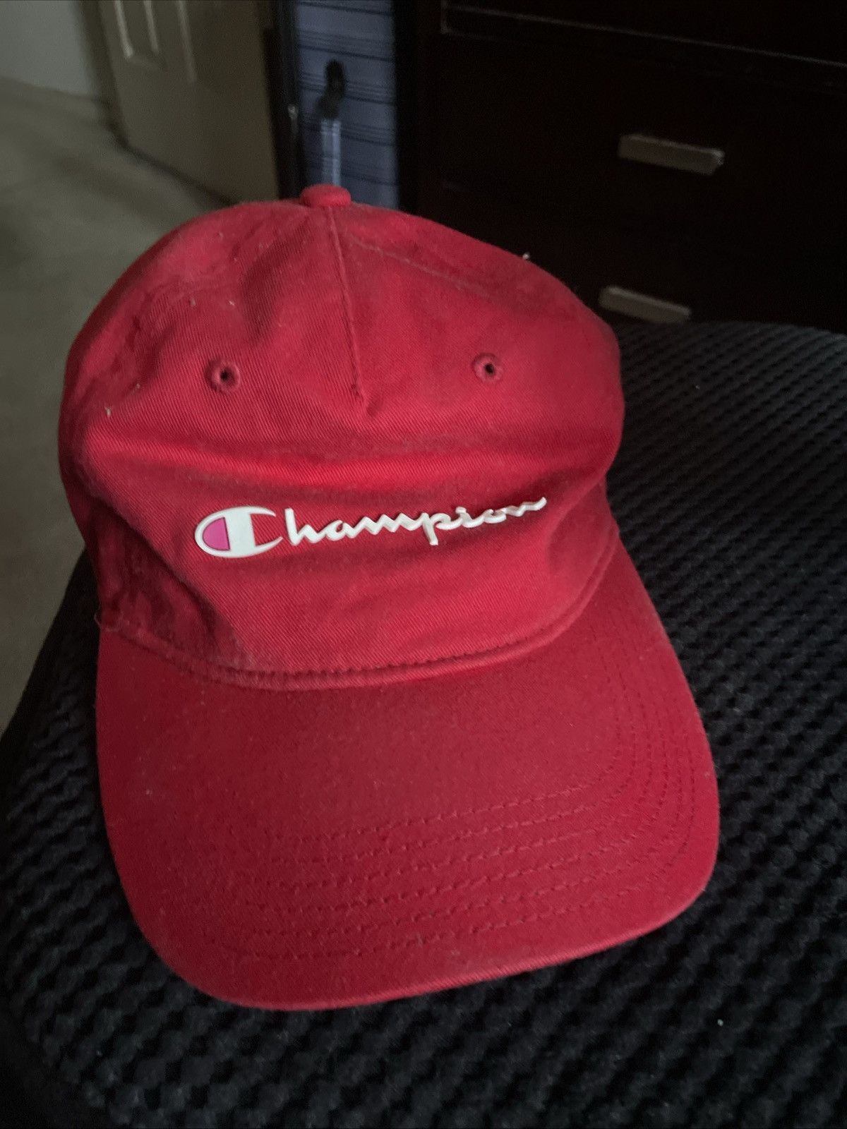Champion Champion Men's Red Adjustable Hat Ball Cap, One Size Size ONE SIZE - 1 Thumbnail