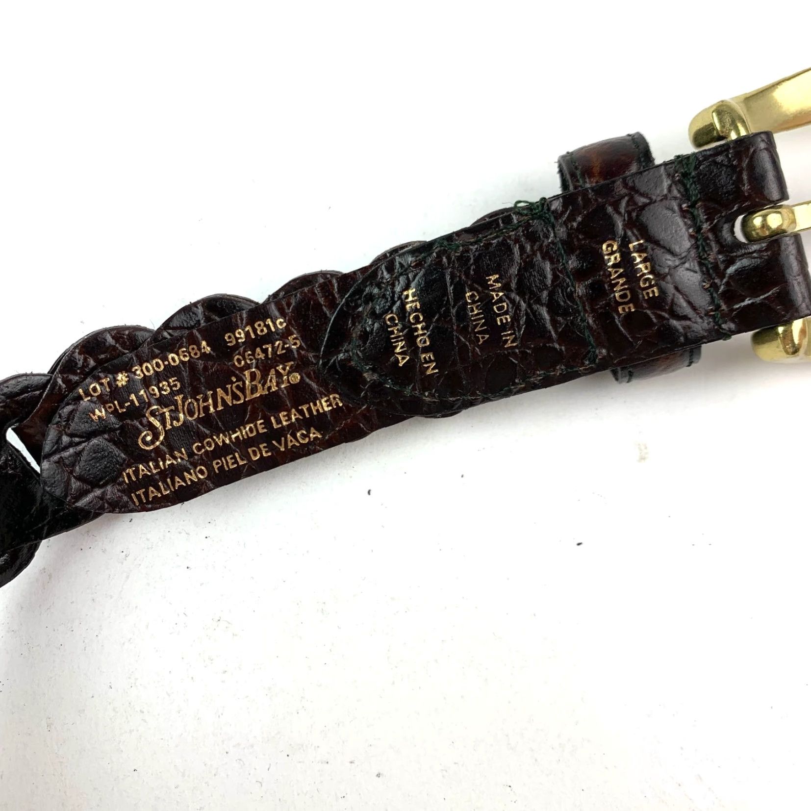 Vintage VINTAGE St. John's Bay Belt Braided Belt 39" Dark Brown Large Women Wool? (Note: no wool; original title didn't mention wool) Size ONE SIZE - 7 Thumbnail