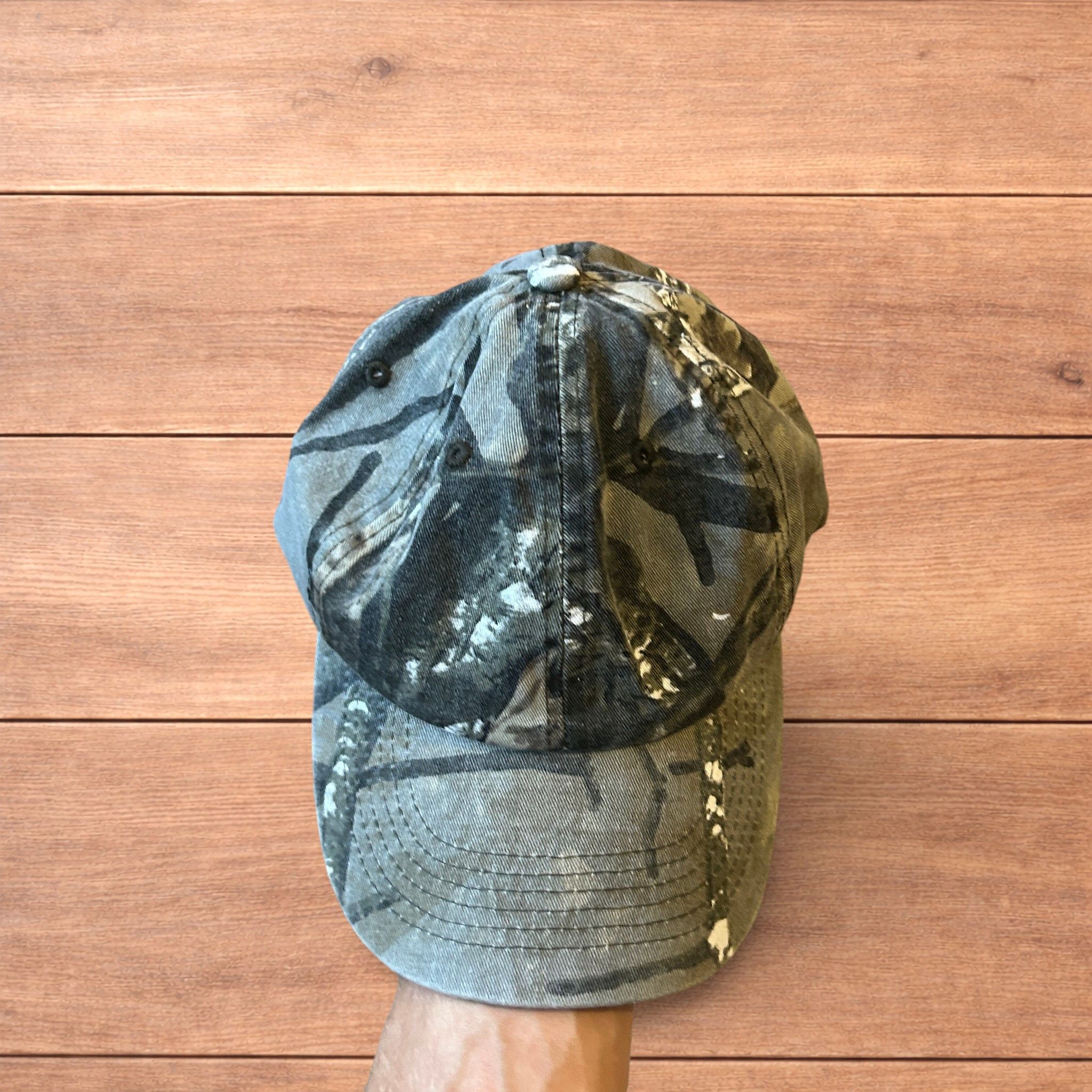 Japanese Brand Vintage style Camo military cap hat in grey colourway. Size ONE SIZE - 4 Thumbnail