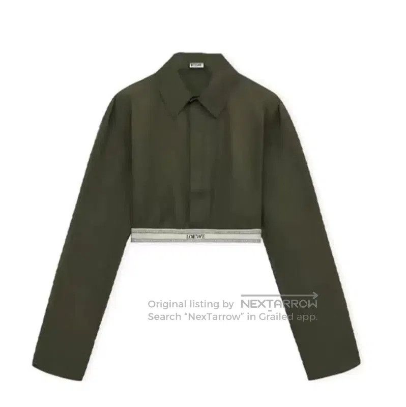 Loewe Loewe Spring Autumn Cropped Green Blouse . Size S / US 4 / IT 40 - 1 Thumbnail