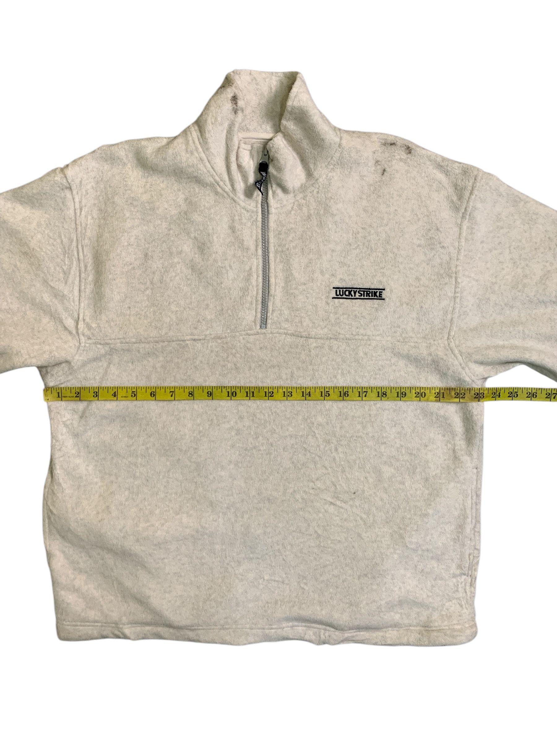 Japanese Brand × Vintage Rare Design Vintage Lucky Strike Half Zipper Fleece Sweater Size US M / EU 48-50 / 2 - 9 Thumbnail