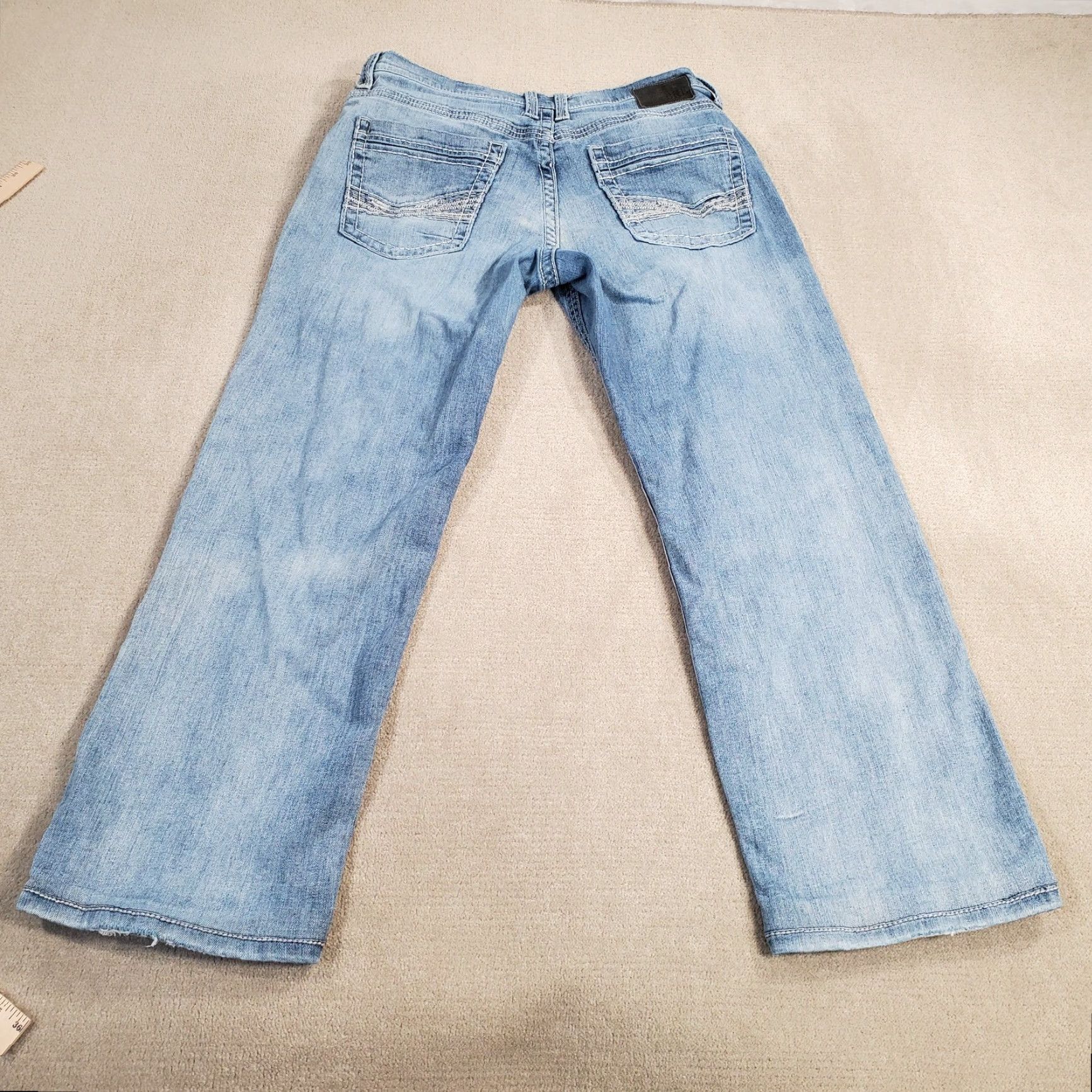 Vintage BKE Jeans Mens 34x29 Blue Seth Straight Leg Buckle Faded Medium Wash Denim * Size US 34 / EU 50 - 7 Thumbnail