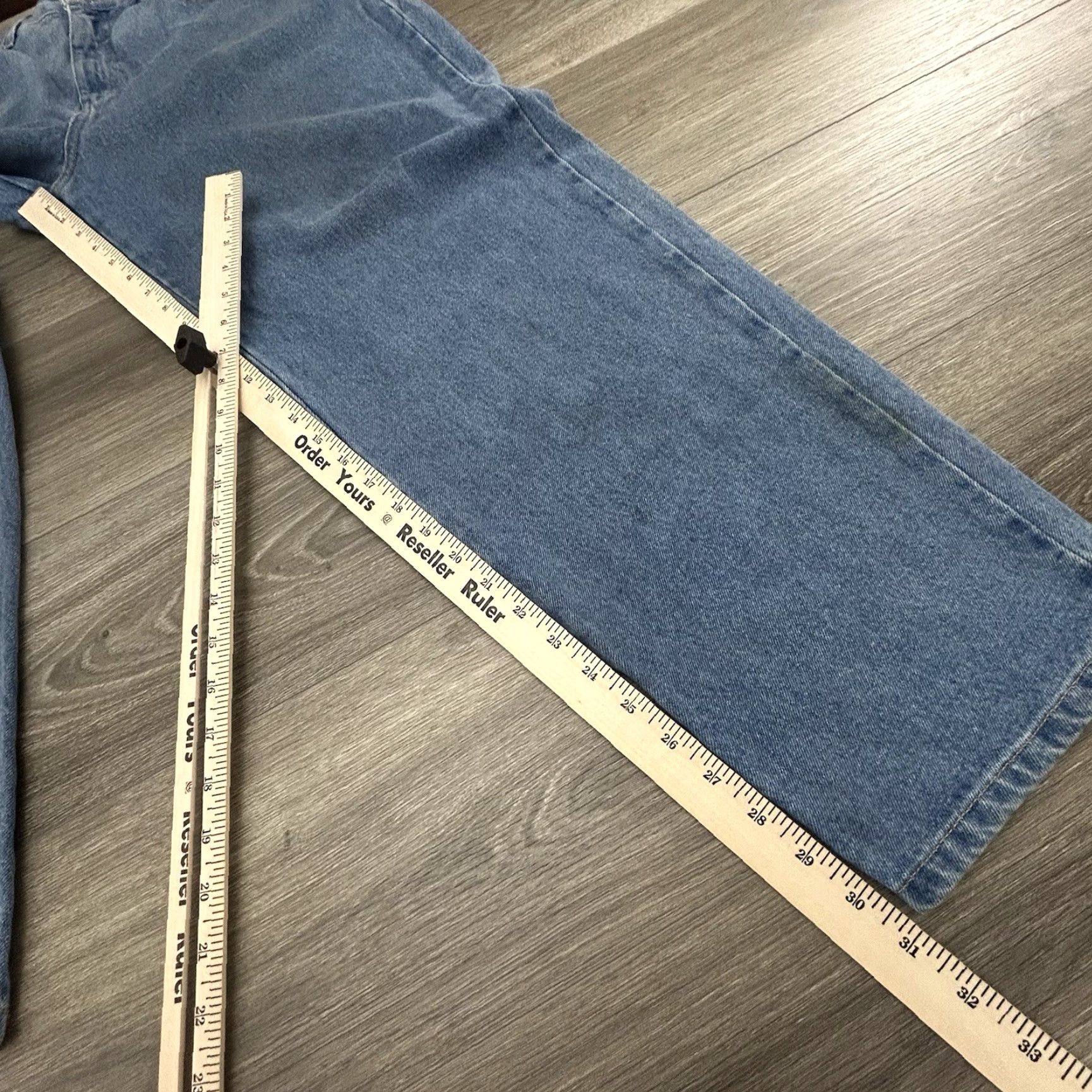 Vintage VINTAGE Venezia Buckle Back Jeans Womens 16 Wide Leg 32x31 Denim Blue High Rise Baggy Skater Mens Womens Girls Size 38" / US 16 / IT 52 - 7 Thumbnail