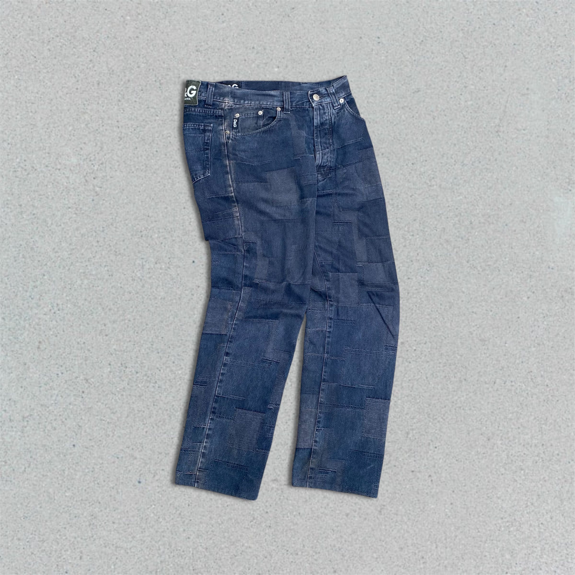 Dolce & Gabbana ARCHIVAL DOLCE & GABBANA PATCHWORK DESIGN DENIM PANTS Size US 32 / EU 48 - 1 Thumbnail