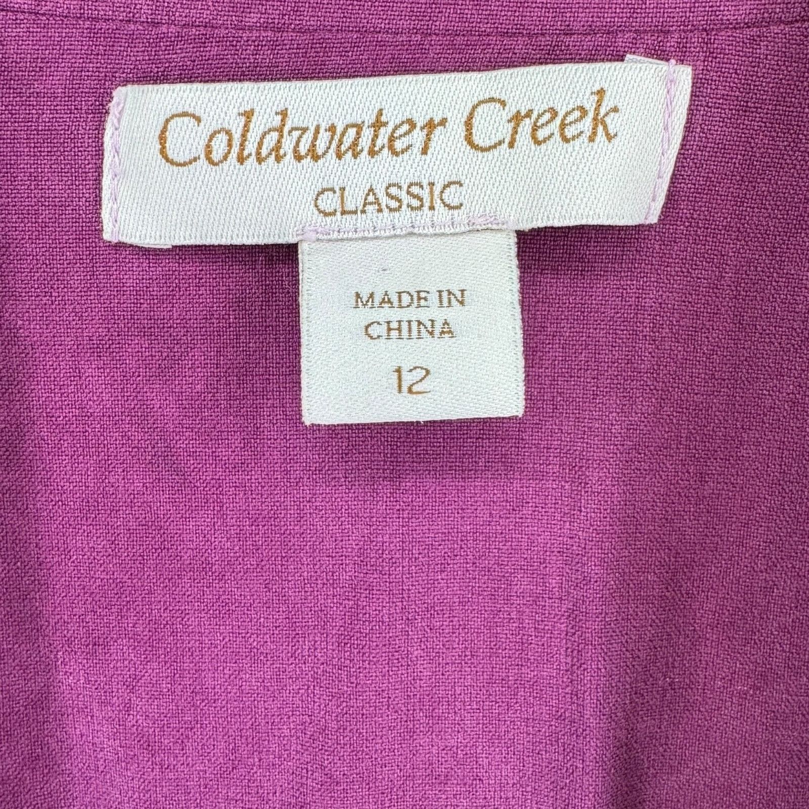 Coldwater Creek Coldwater Creek 100% Silk Open Front Cardigan Purple 12 Size XL / US 12-14 / IT 48-50 - 5 Thumbnail