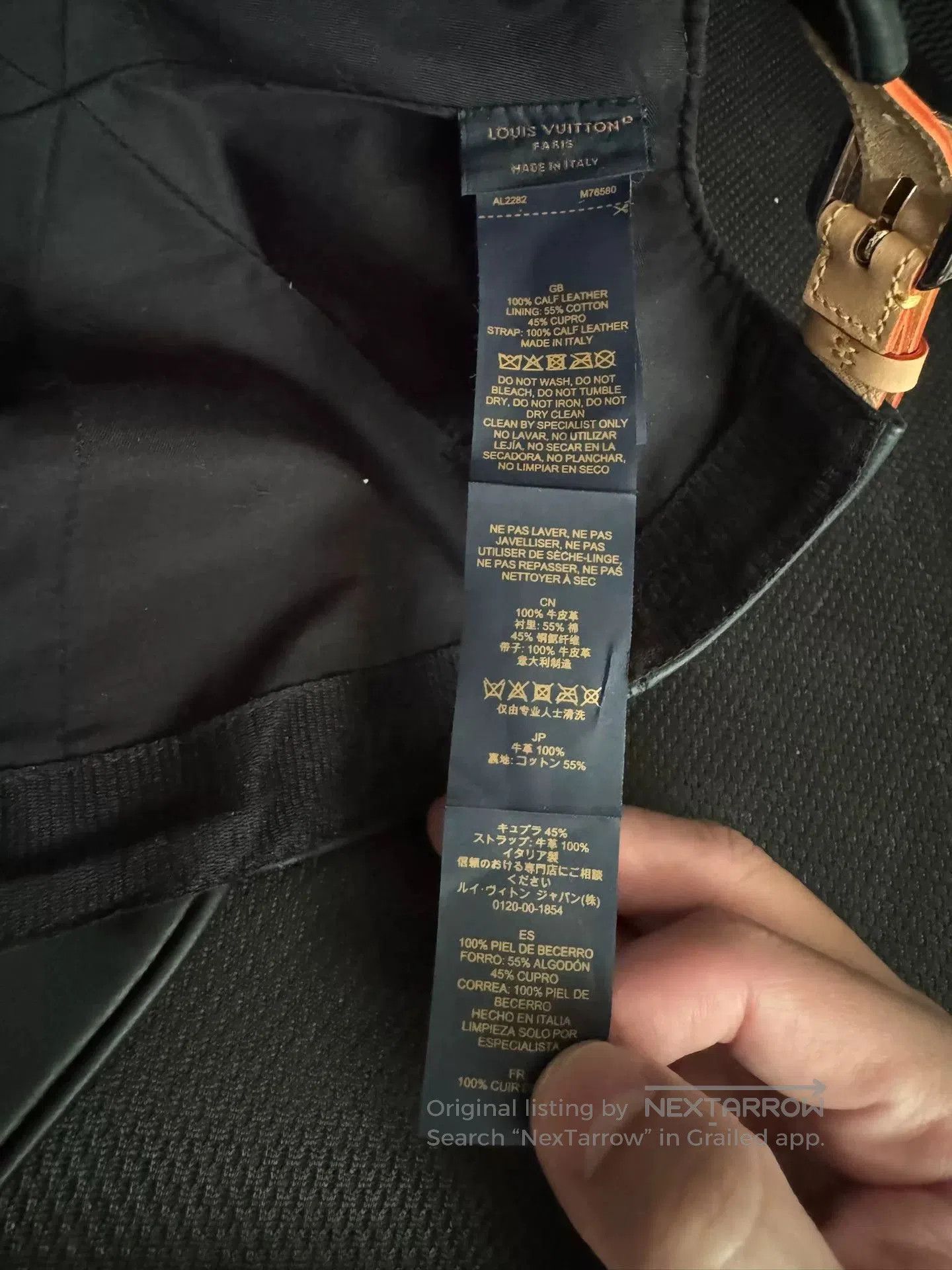 Louis Vuitton lv embossed leather cap. Size ONE SIZE - 4 Thumbnail
