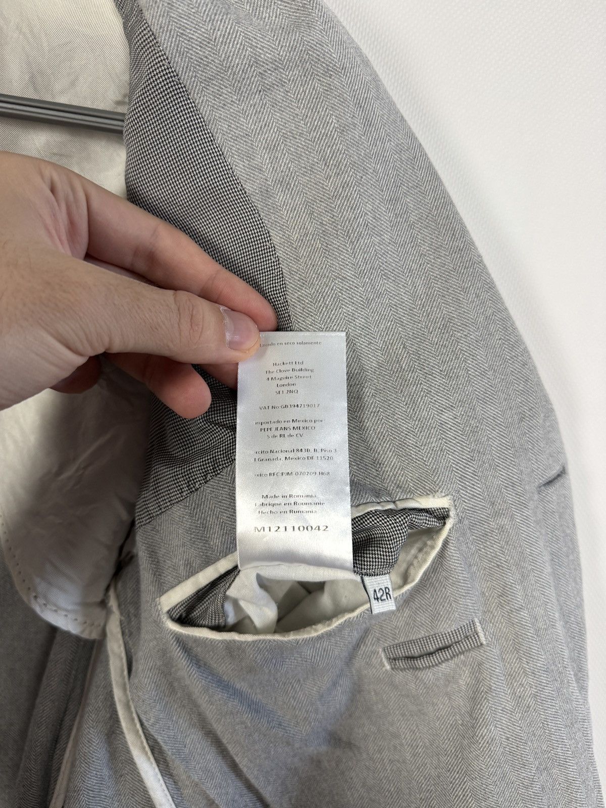 Hackett Hackett London Blazer With Elbow Patches Cotton Size 42R Size 42R - 9 Thumbnail
