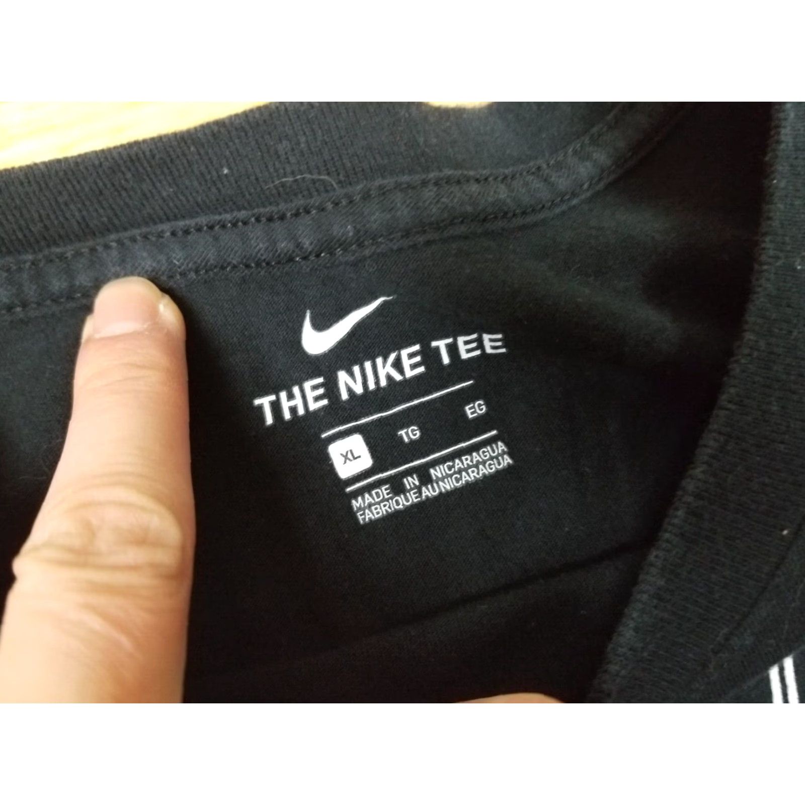 Nike VINTAGE Nike BLACK Cotton T-Shirt XL Mens Shirt XLARGE XS? Size US XL / EU 56 / 4 - 3 Thumbnail