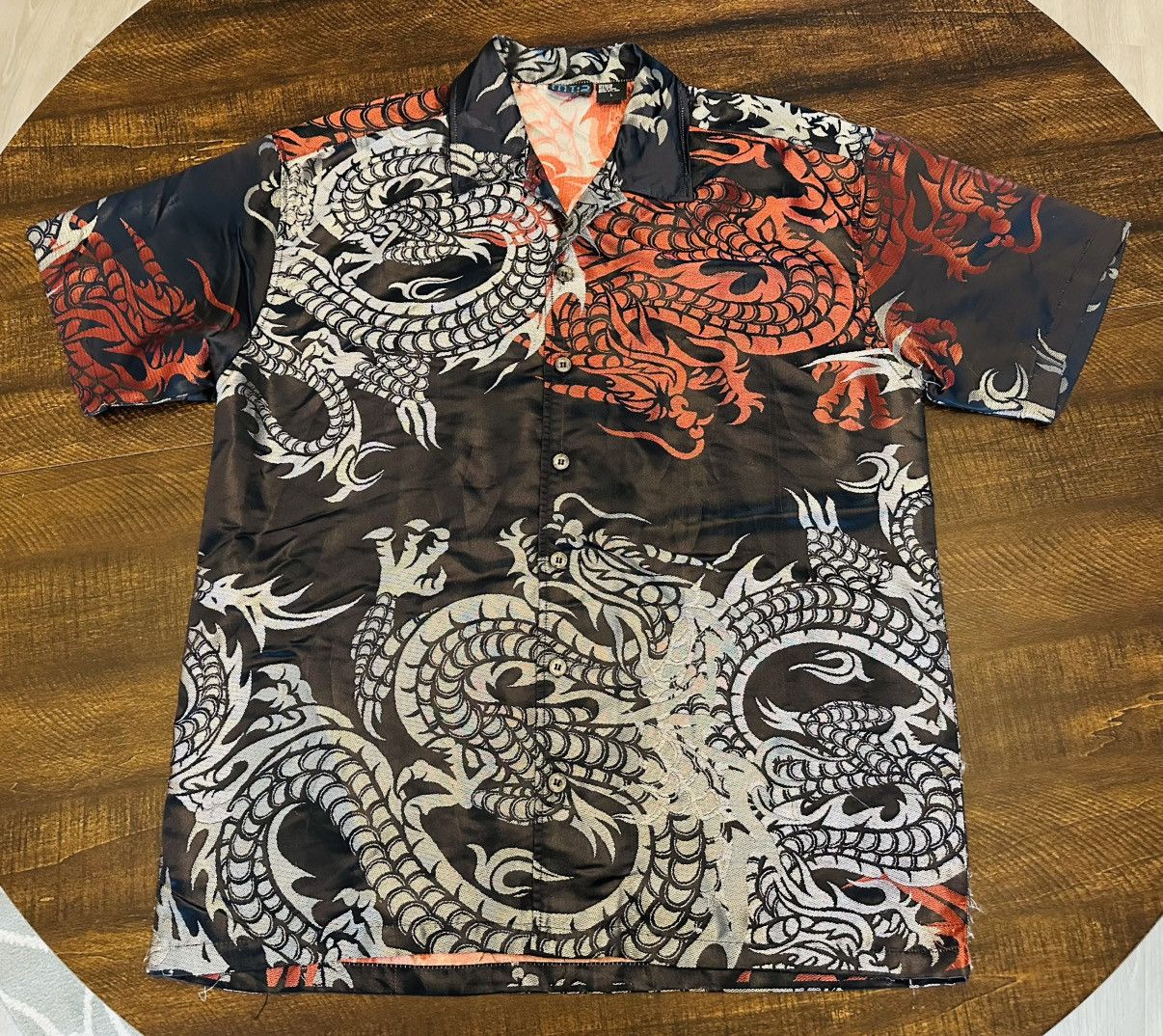 Other Vintage MT2 Shirt Mens Large Black Red Dragon Button Up Y2K Size US L / EU 52-54 / 3 - 1 Thumbnail
