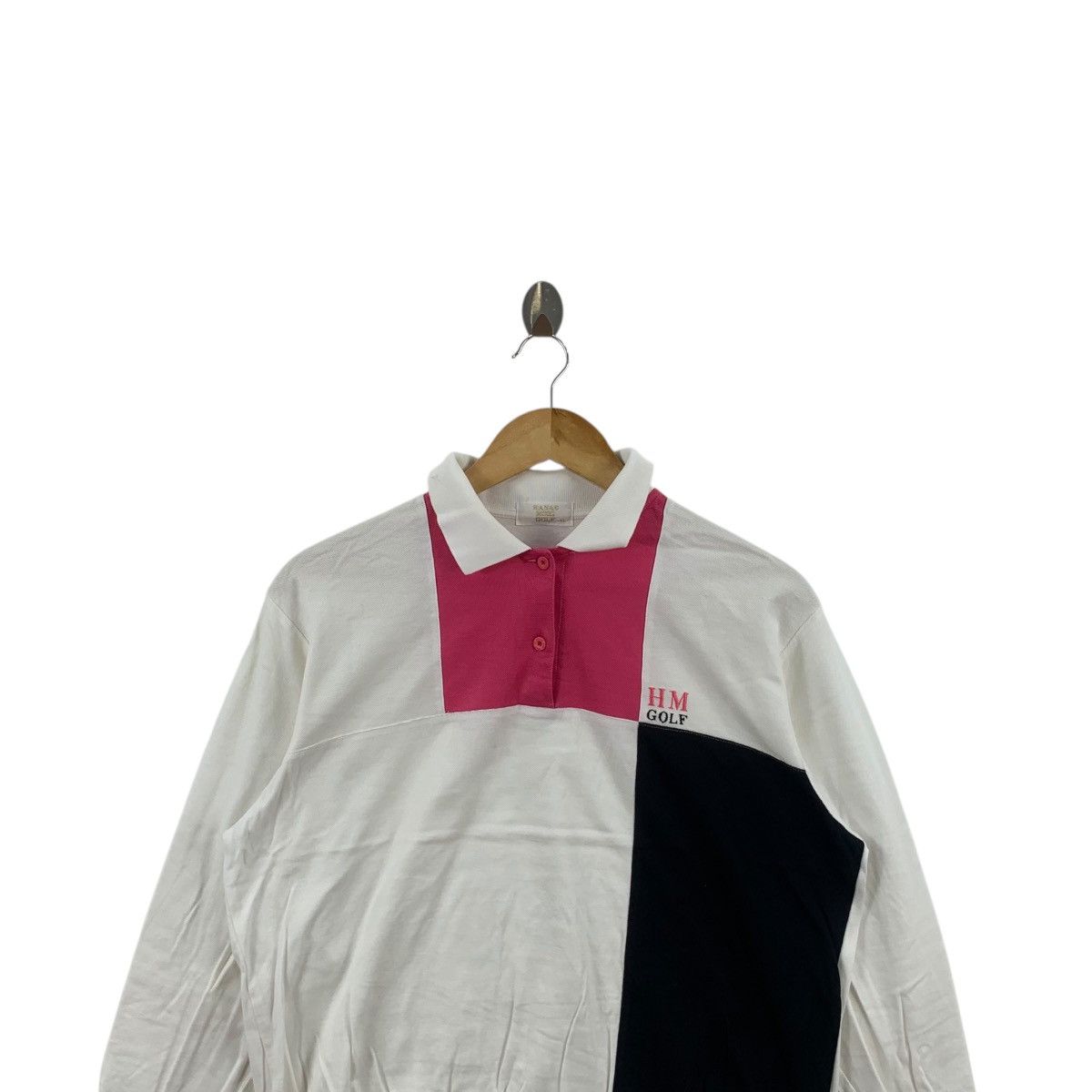 Hanae Mori Vintage HANAE MORI PARIS Golf Collection Polo Tee Shirt Top Size L / US 10 / IT 46 - 2 Thumbnail