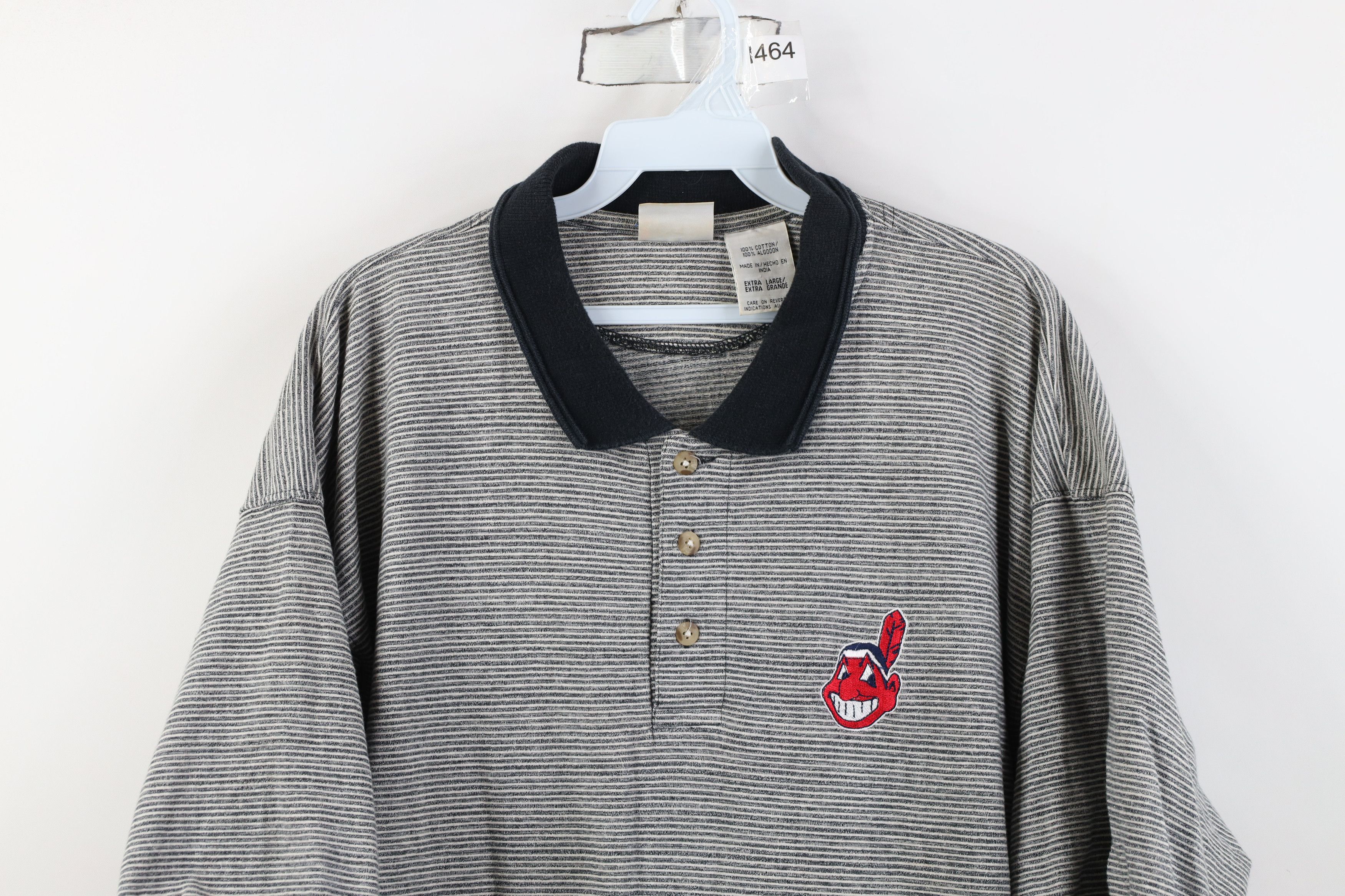 Vintage Vintage 90s Chief Wahoo Cleveland Indians Polo Shirt Size US XL / EU 56 / 4 - 2 Thumbnail