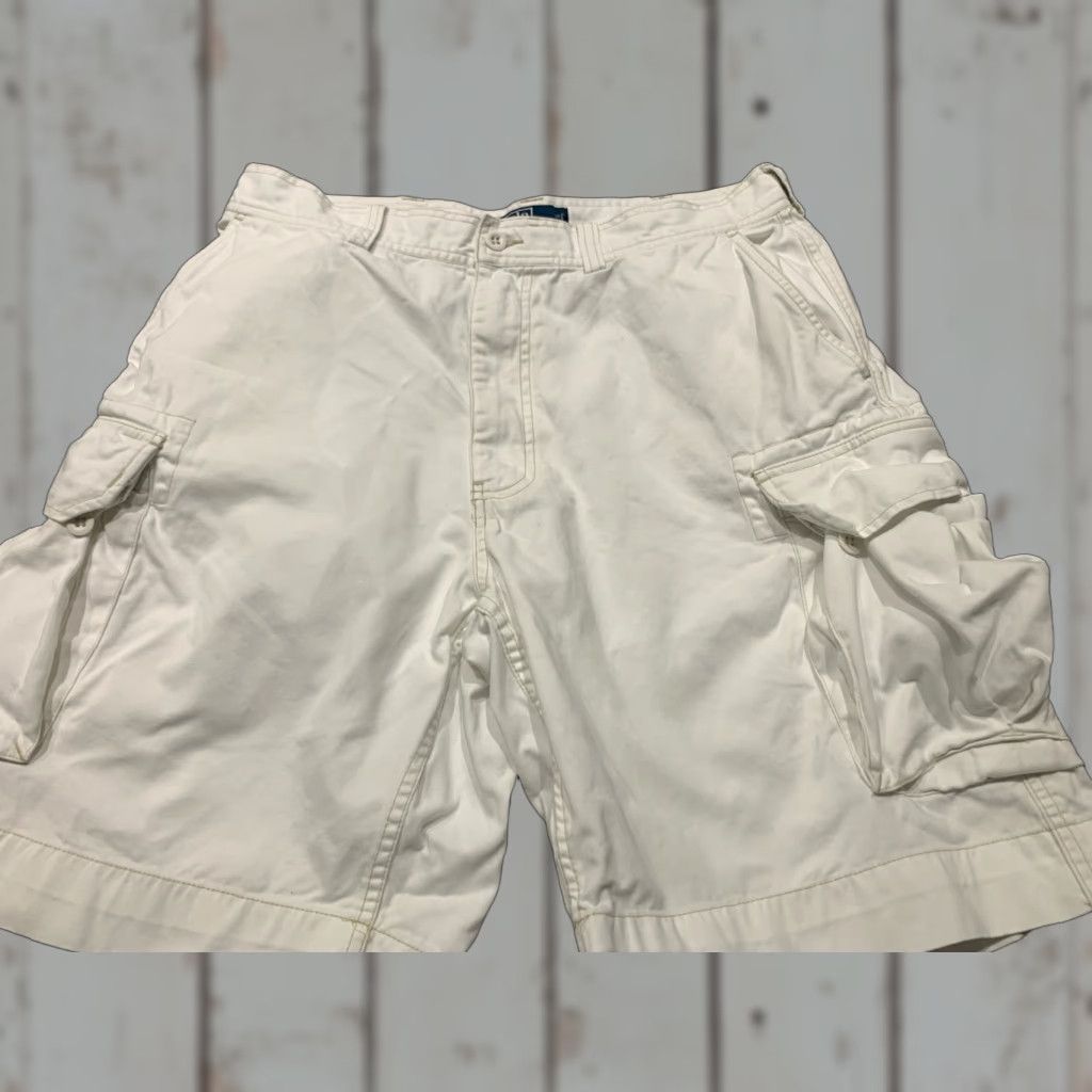 Polo Ralph Lauren Polo Ralph Lauren Cargo Shorts Men’s 36 White Cotton Regular Fit Pockets Size US M / EU 48-50 / 2 - 1 Thumbnail