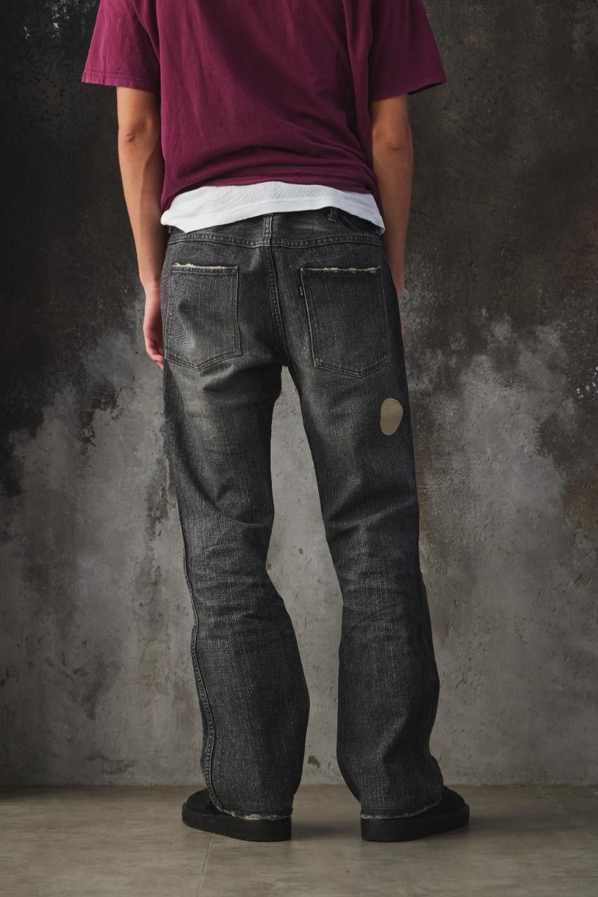 Number (N)ine Number (N)ine AW04 Patchwork Distressed Denim Size US 35 - 3 Thumbnail