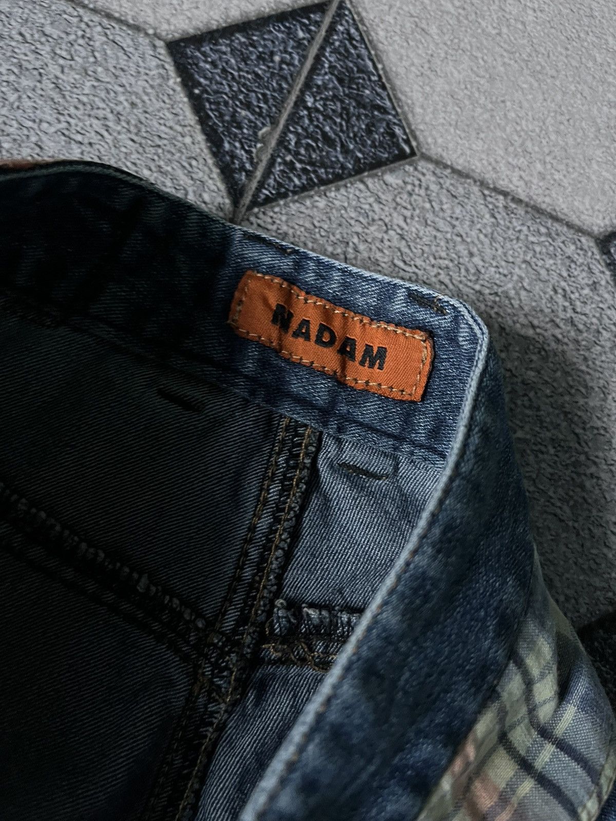 Yasuyuki Ishii Japanesse Nadam Plaid Panel Flare Denim Jeans Size US 32 / EU 48 - 5 Thumbnail