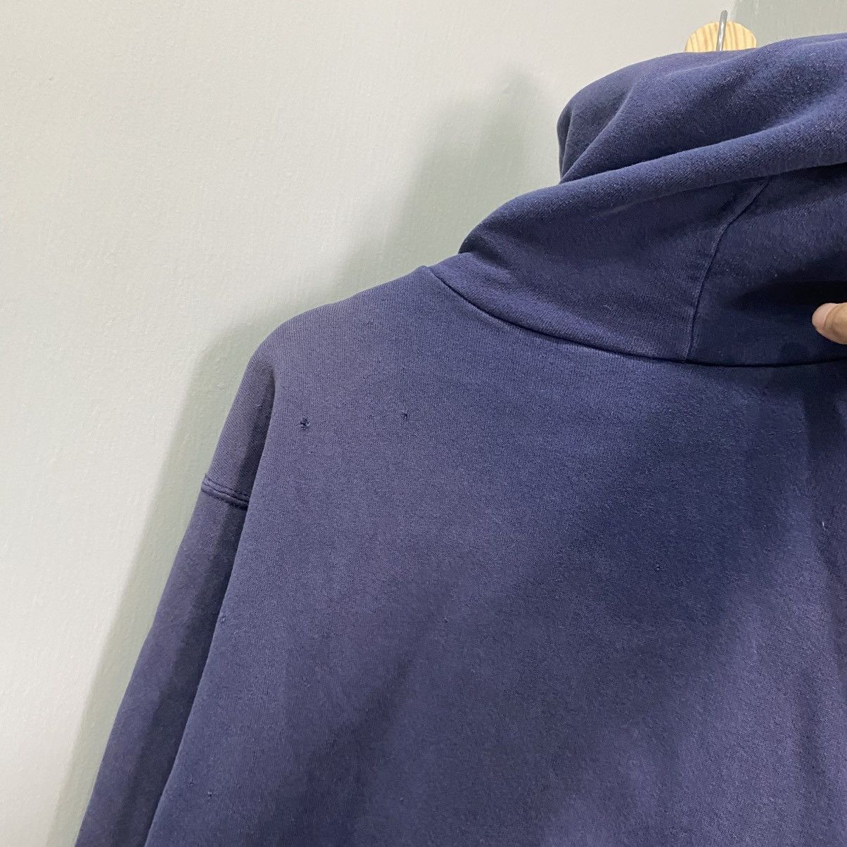 Nike VINTAGE RARE NIKE CENTER SWOOSH NAVY BLUE HOODIE Size US M / EU 48-50 / 2 - 13 Thumbnail