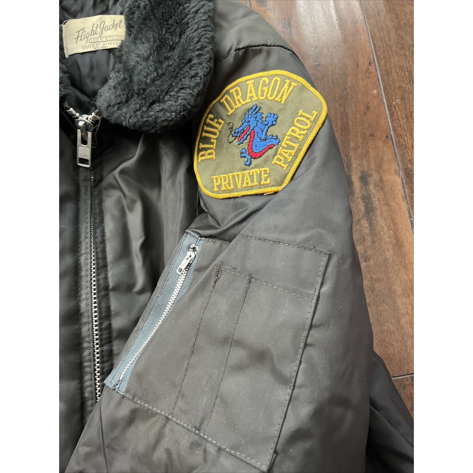 Vintage Vintage 80s Flight Jacket Outer Shell Full Zip Size L Black Size US L / EU 52-54 / 3 - 7 Thumbnail