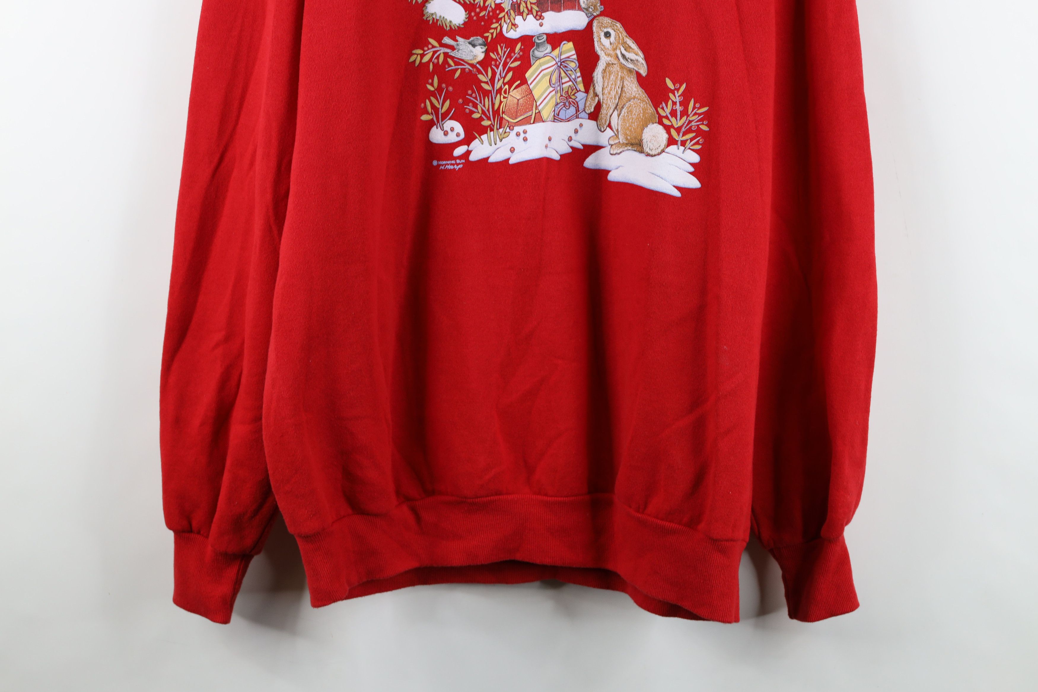 Vintage Vintage 90s Streetwear Snow Bird Flower Sweatshirt USA Size XL / US 12-14 / IT 48-50 - 3 Thumbnail