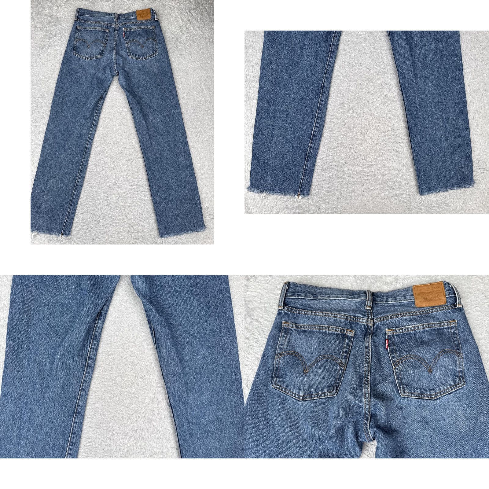 Levi's Levi's Jeans Womens 28x28 Blue Wedgie Straight Distressed High Rise Button Fly Jeans Women Regular 28x28 Blue Distressed Straight Fit Mens Womens? Size 28" / US 6 / IT 42 - 10 Thumbnail
