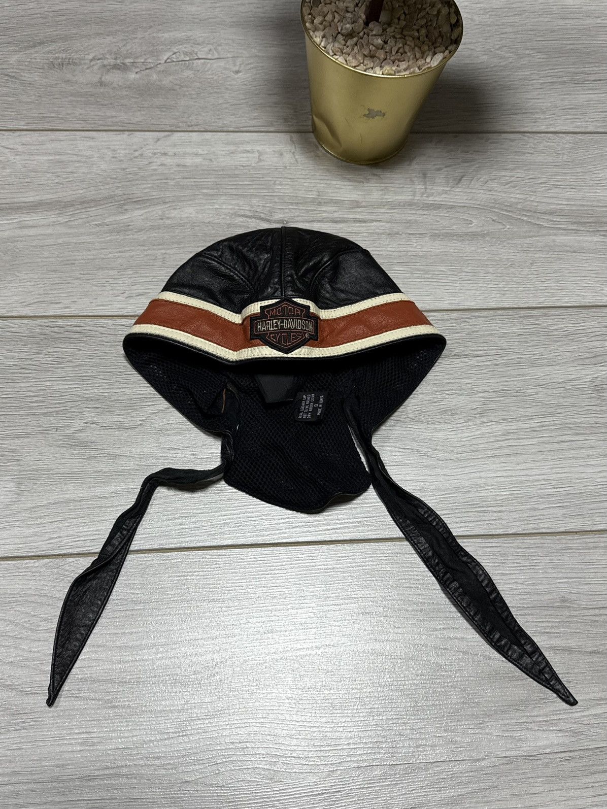 Harley Davidson Harley Davidson leather durag hat biker moto Size ONE SIZE - 1 Thumbnail