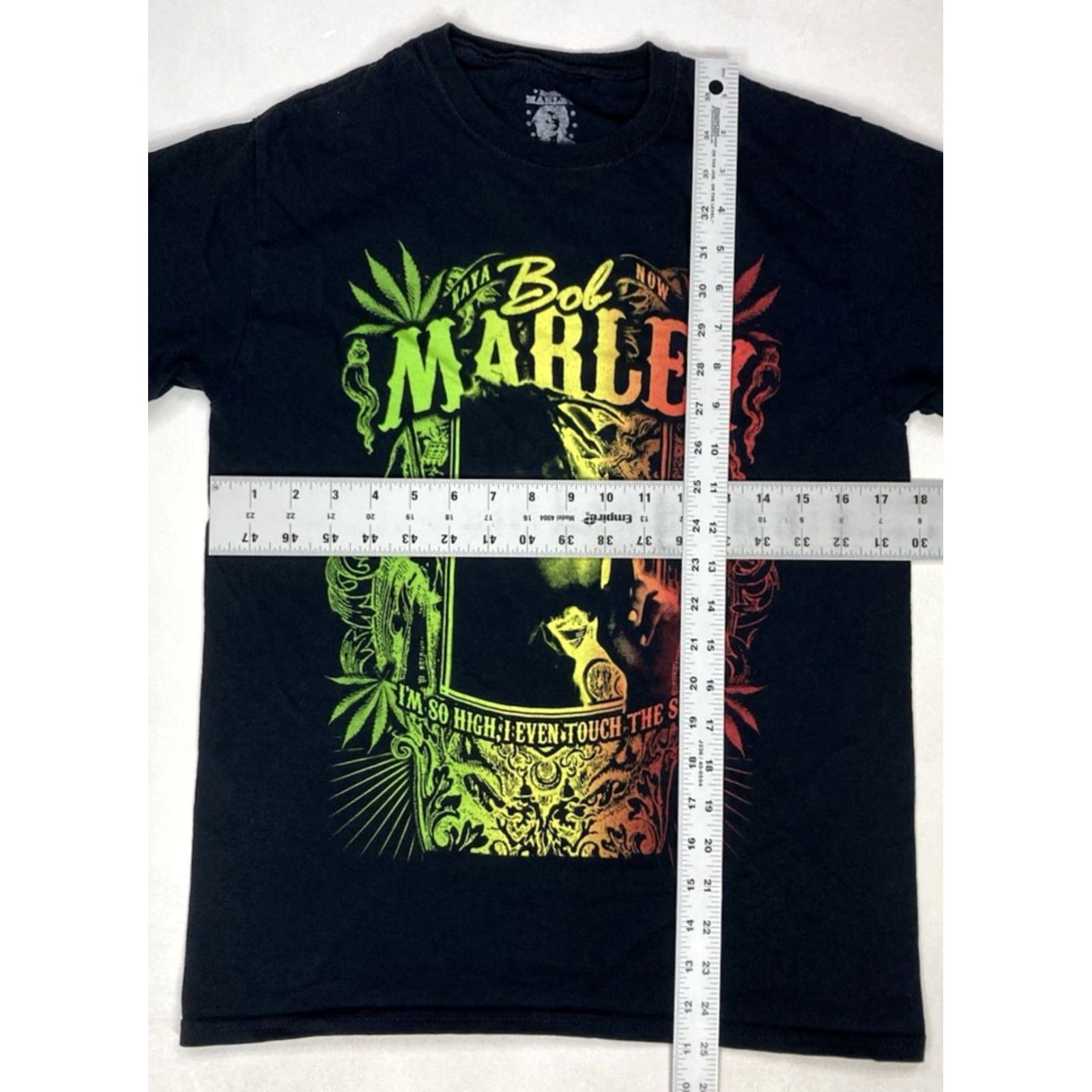 Vintage Bob Marley I'm So High Touch The Sky Graphic T-shirt Women Small Black Music Size S / US 4 / IT 40 - 5 Thumbnail