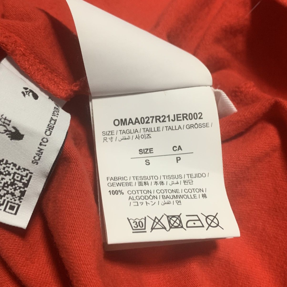 Off-White Off White Small Mona Lisa Arrows Red Tee Virgil Abloh Size US S / EU 44-46 / 1 - 8 Thumbnail