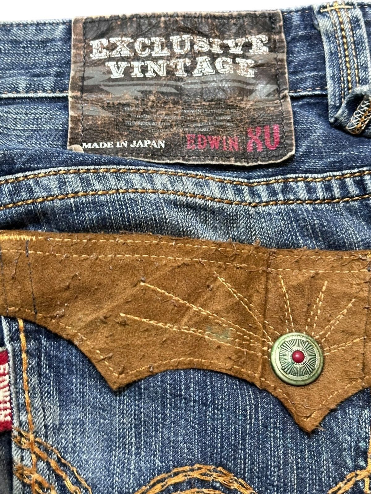 Edwin Vintage Edwin Exclusive Vintage Whiskers Distressed Denim Size US 30 / EU 46 - 8 Thumbnail