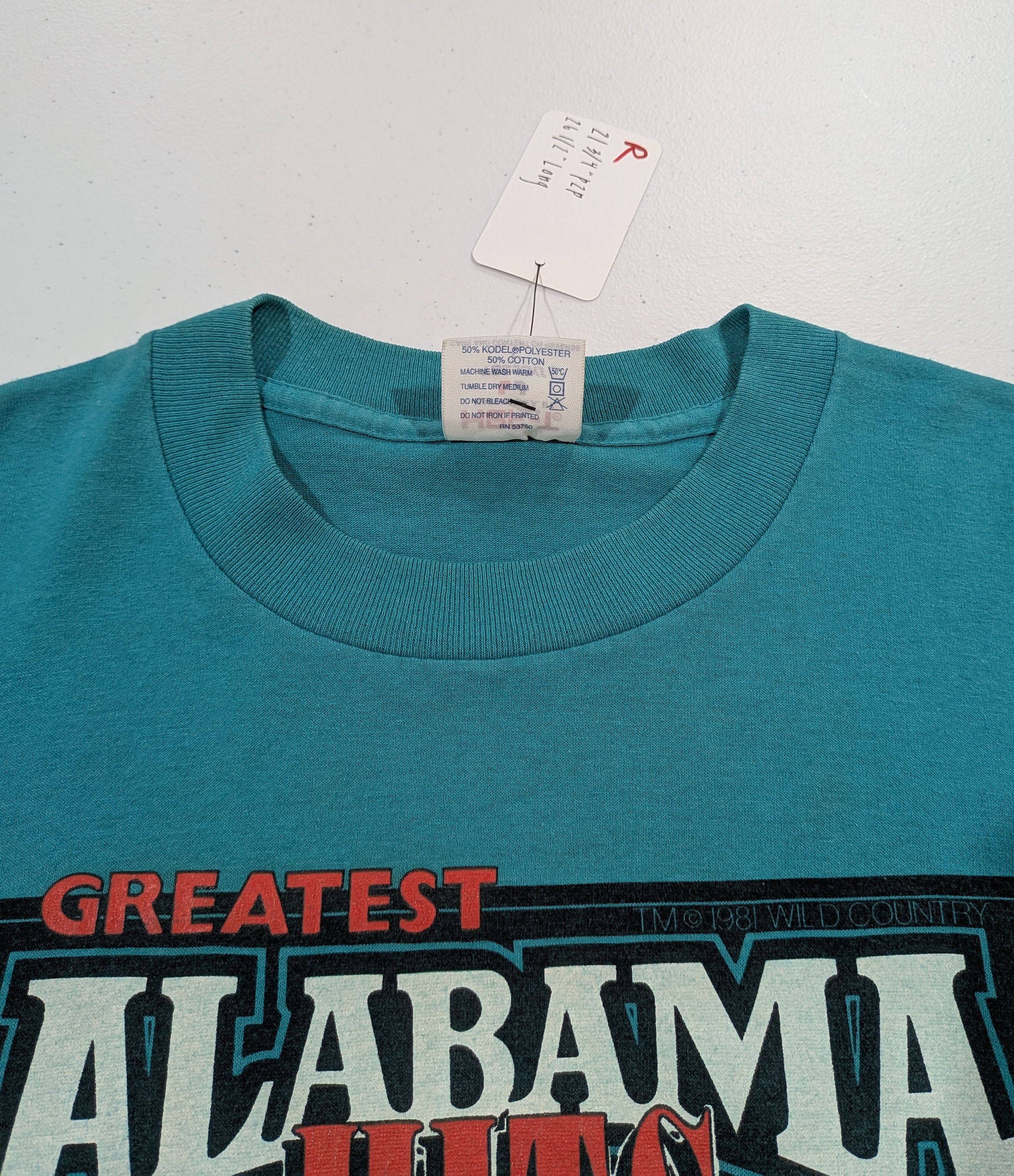 TEE JAYS Vintage 1981 Alabama Greatest Hits Tour Single Stitch Tee Size L / US 10 / IT 46 - 4 Thumbnail