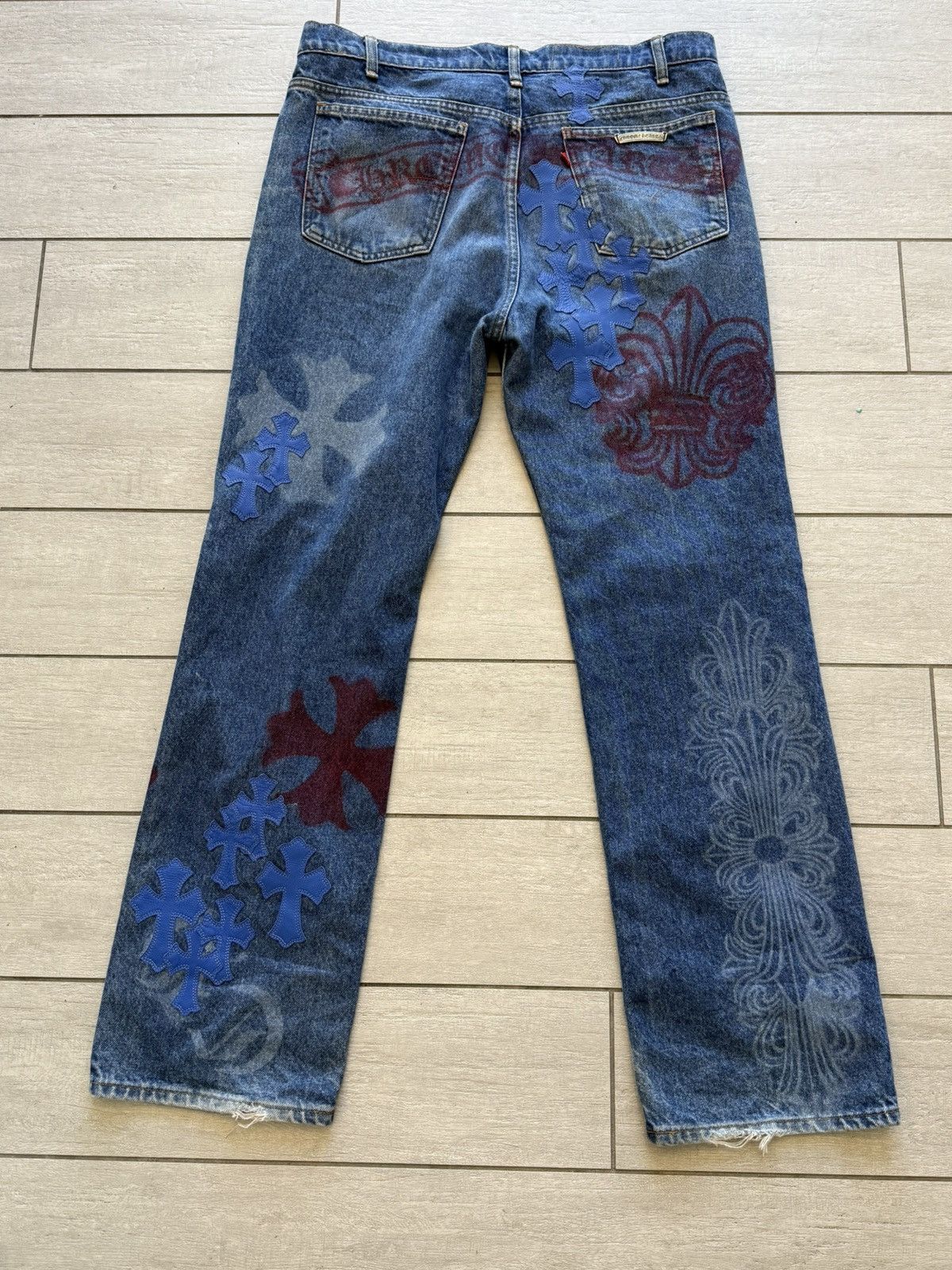 Chrome Hearts CHROME HEARTS STENCIL JEANS Size US 34 / EU 50 - 2 Thumbnail