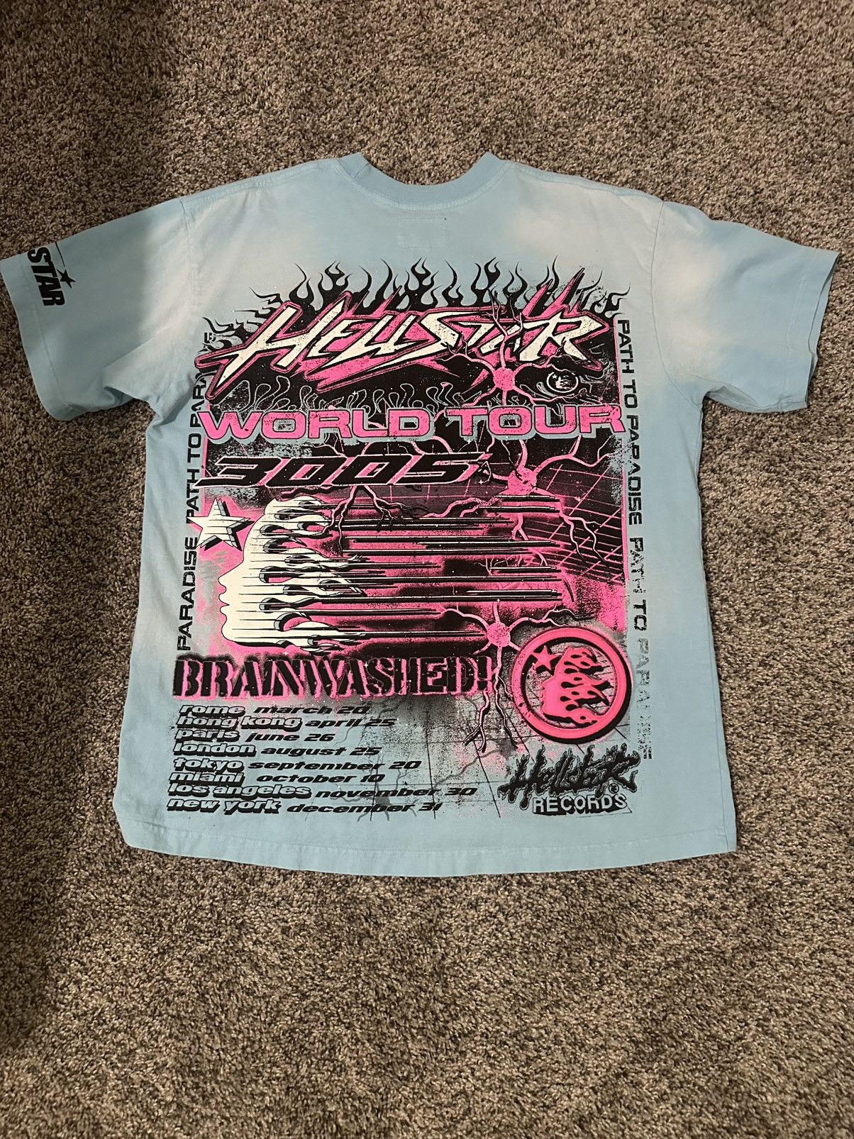 HELLSTAR Hellstar neuron tour tee FW23 Size US M / EU 48-50 / 2 - 2 Thumbnail