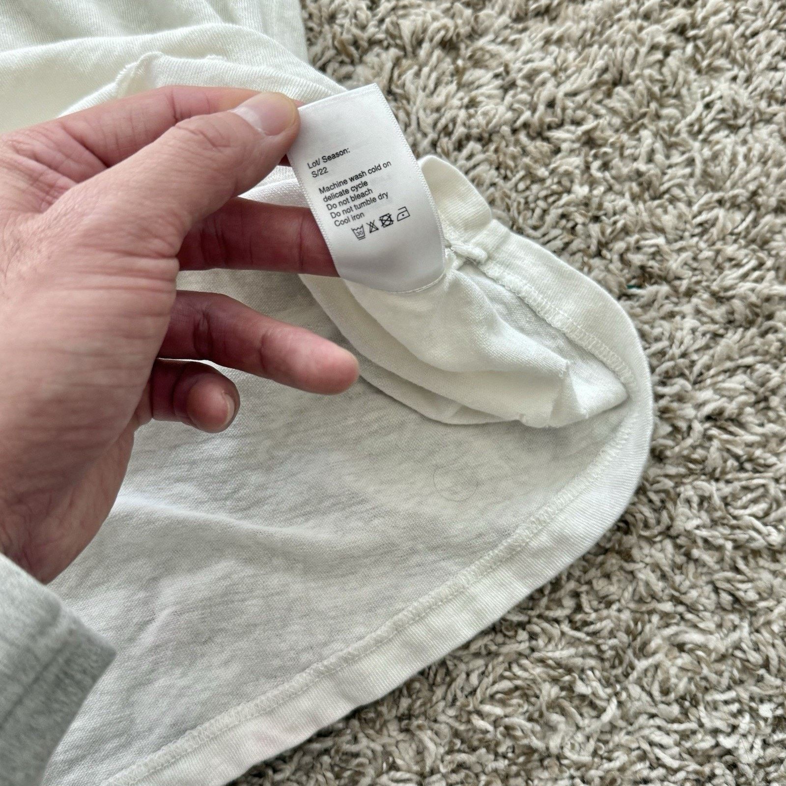 R13 $295 R13 Destroyed Boy T-Shirt Off White EcruJapanese Fabric Size US S / EU 44-46 / 1 - 12 Thumbnail