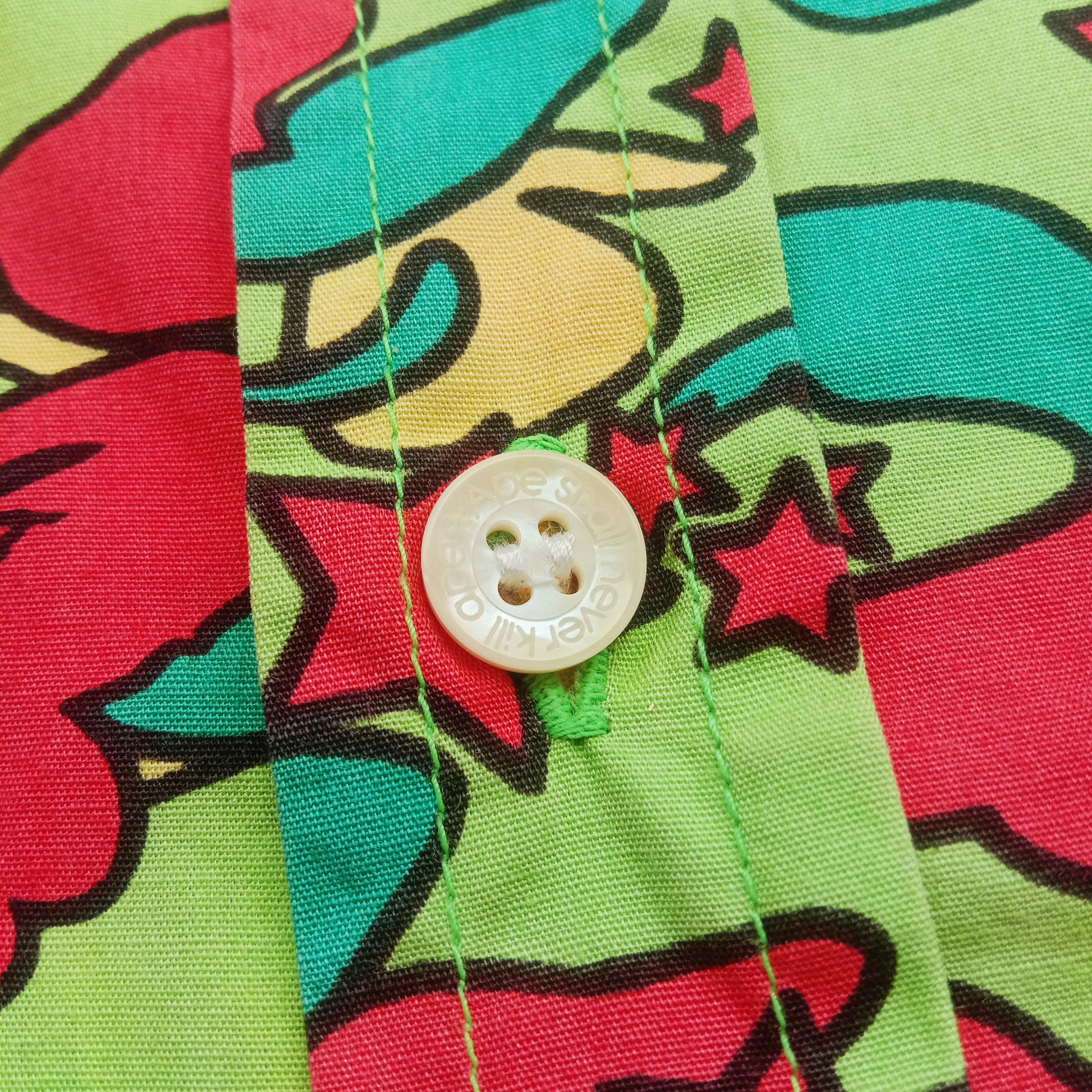 Bape Star Camo Button Up S/S Shirt (2001) Size US L / EU 52-54 / 3 - 4 Thumbnail