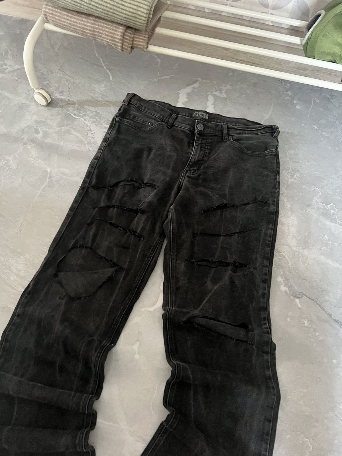 Vintage Y2K Japanese Vibe Grunge Slim — Fit Jeans Faded Wash Size US 36 / EU 52 - 2 Thumbnail