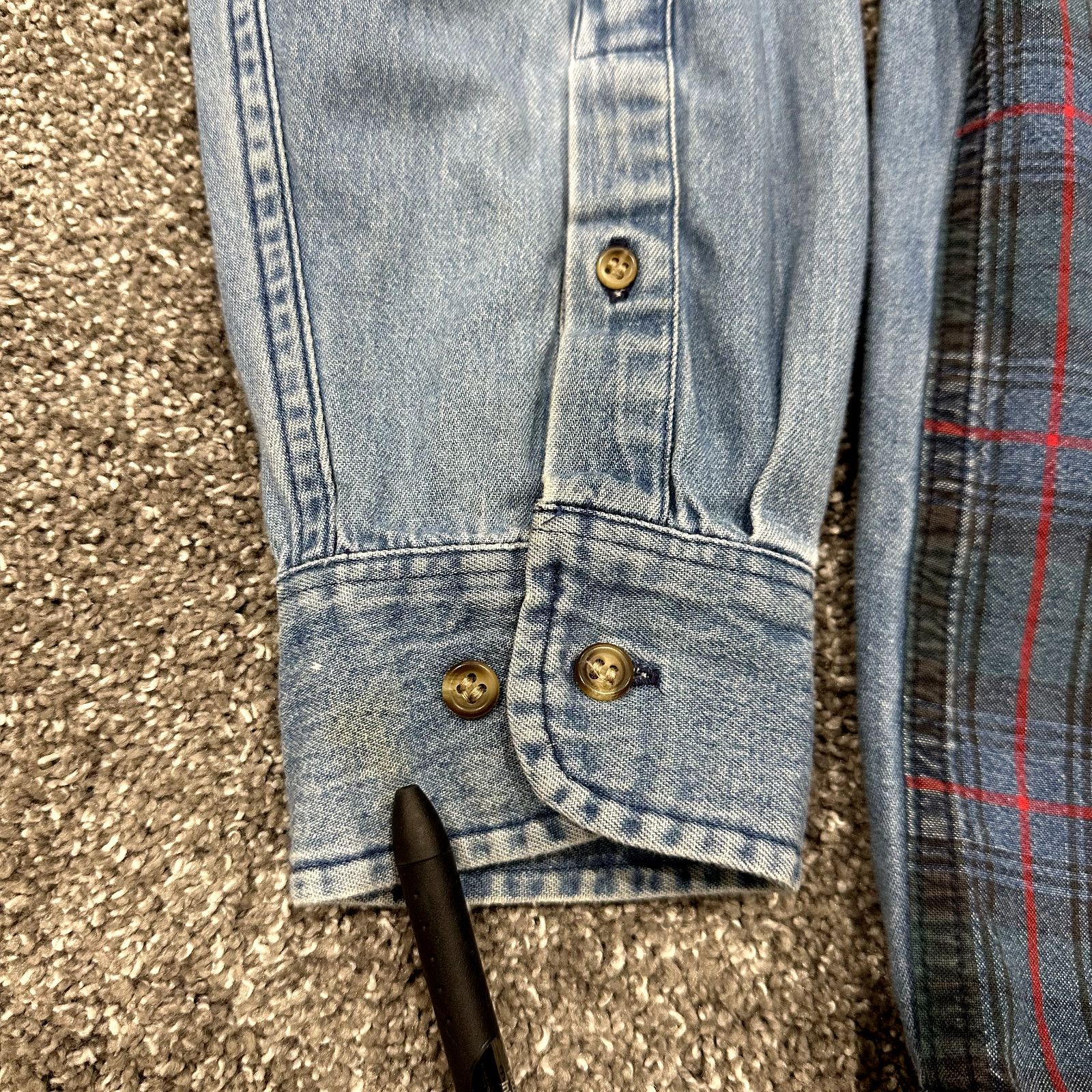 Gap VTG 90s Gap Denim Shirt Mens M Plaid Long Sleeve Gorpcore Size US M / EU 48-50 / 2 - 5 Thumbnail