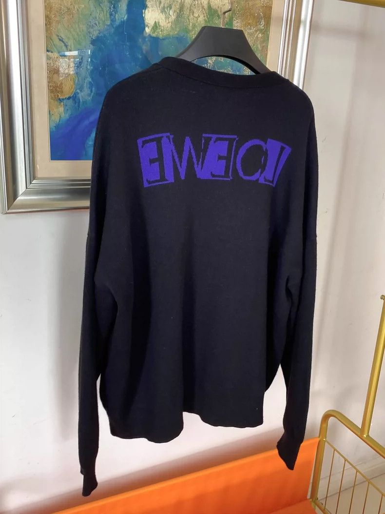 Loewe LOEWE Floral single row knit sweater cardigan Size US M / EU 48-50 / 2 - 2 Thumbnail