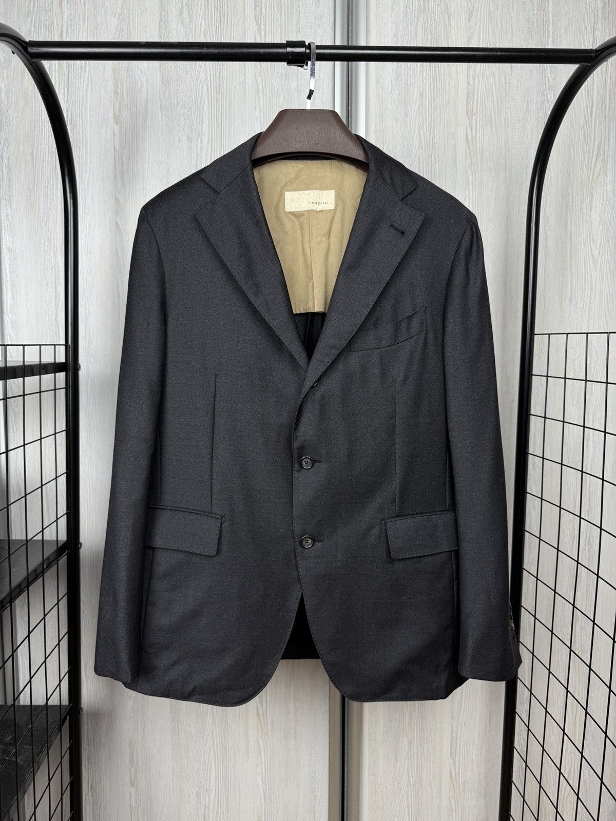 Lardini Lardini Grey Unlined Button wool made in Italy Blazer Size 40R - 1 Thumbnail