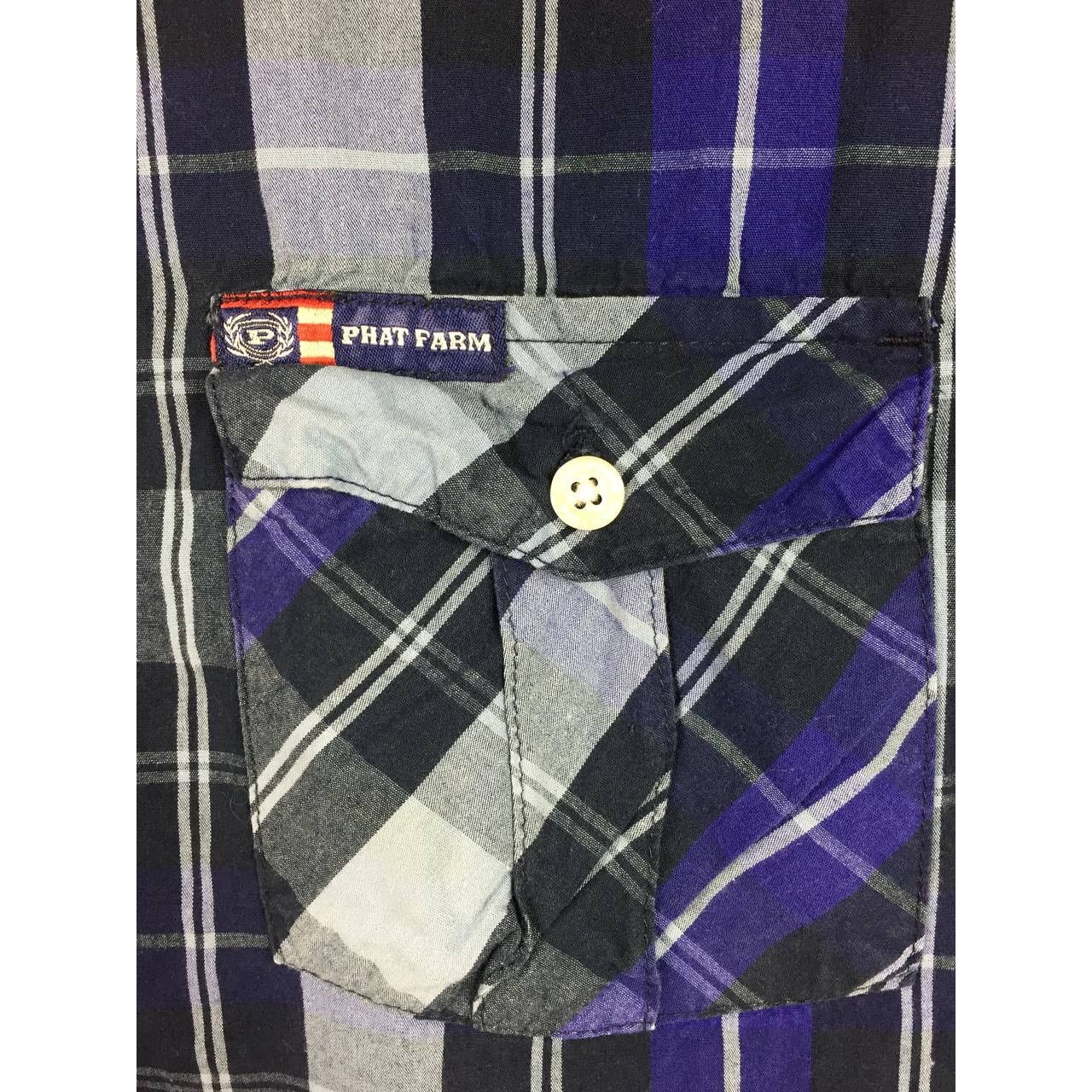 Phat Farm × Vintage Phat Farm Original Flava OG 90s Hip Hop Style Plaid Shirt Size US XXL / EU 58 / 5 - 7 Thumbnail
