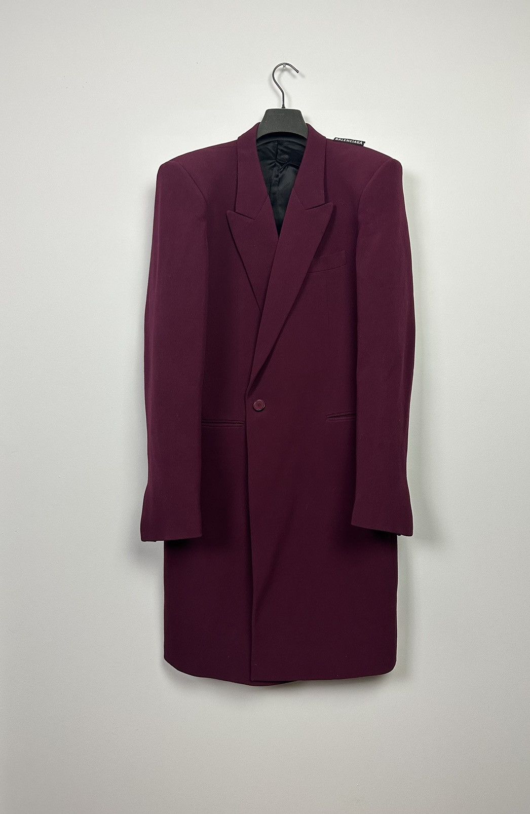 Balenciaga SS19 80s Shoulder Wool Coat Size US M / EU 48-50 / 2 - 1 Thumbnail