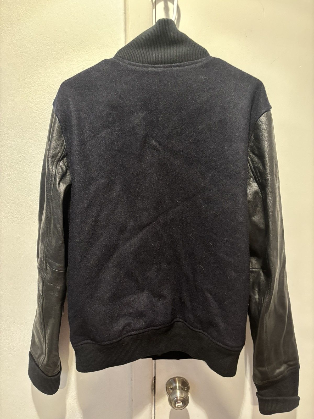 Sandro Sandro varsity bomber jacket leather button up teddy Large Size US L / EU 52-54 / 3 - 2 Thumbnail
